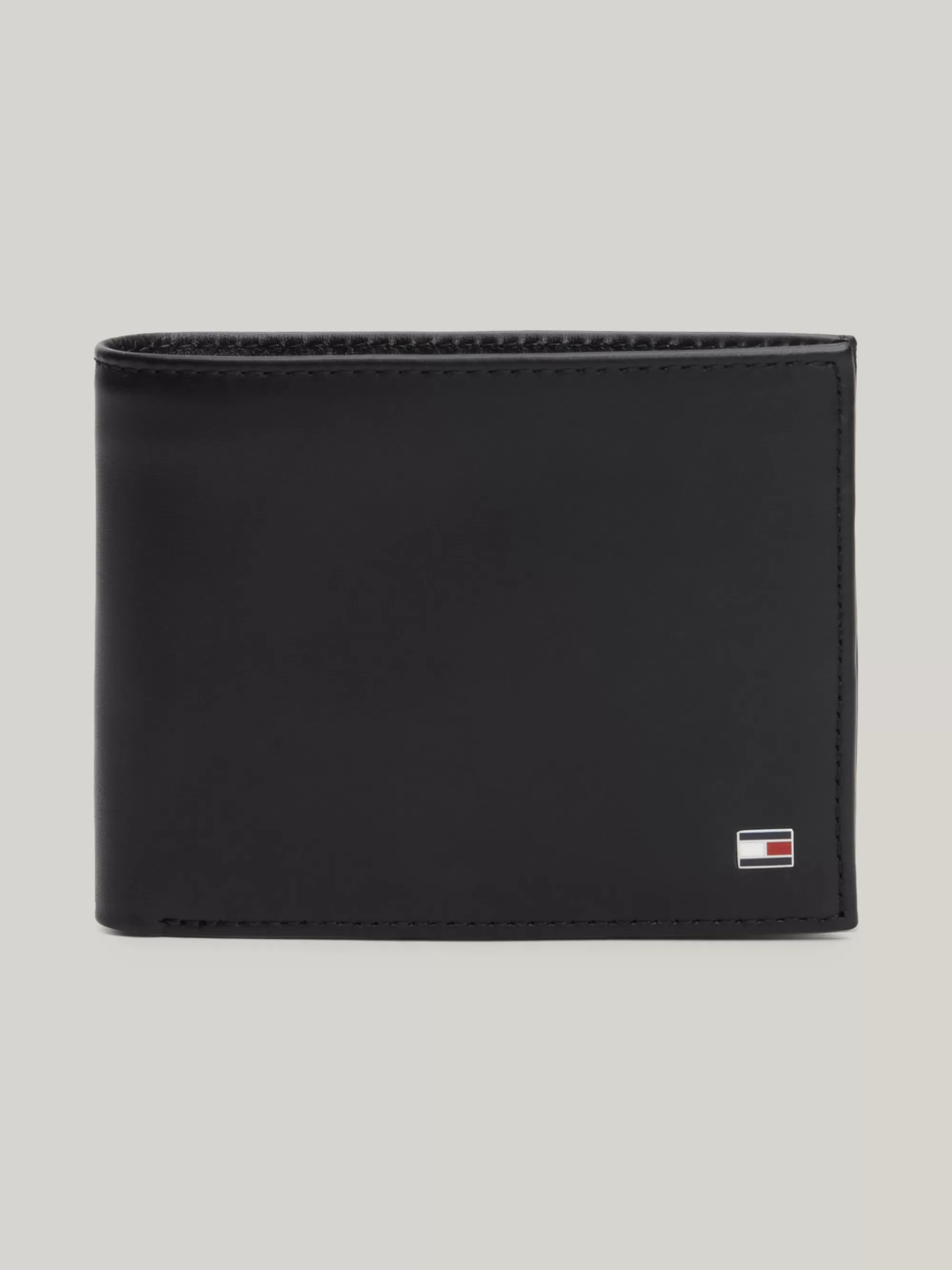 Portemonnees & Sleutelhangers*Tommy Hilfiger Leren Portemonnee BLACK