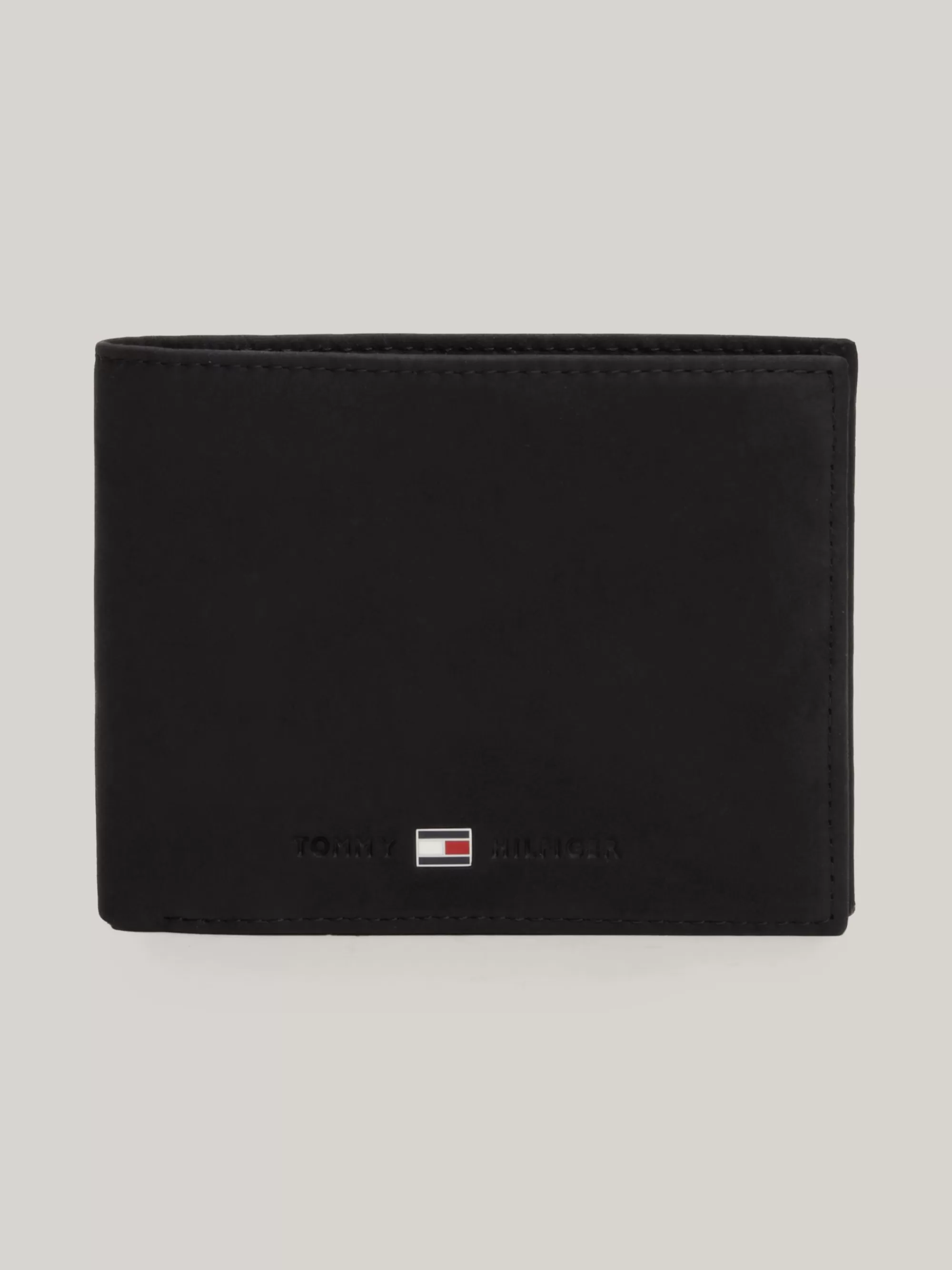 Portemonnees & Sleutelhangers*Tommy Hilfiger Leren Portemonnee BLACK