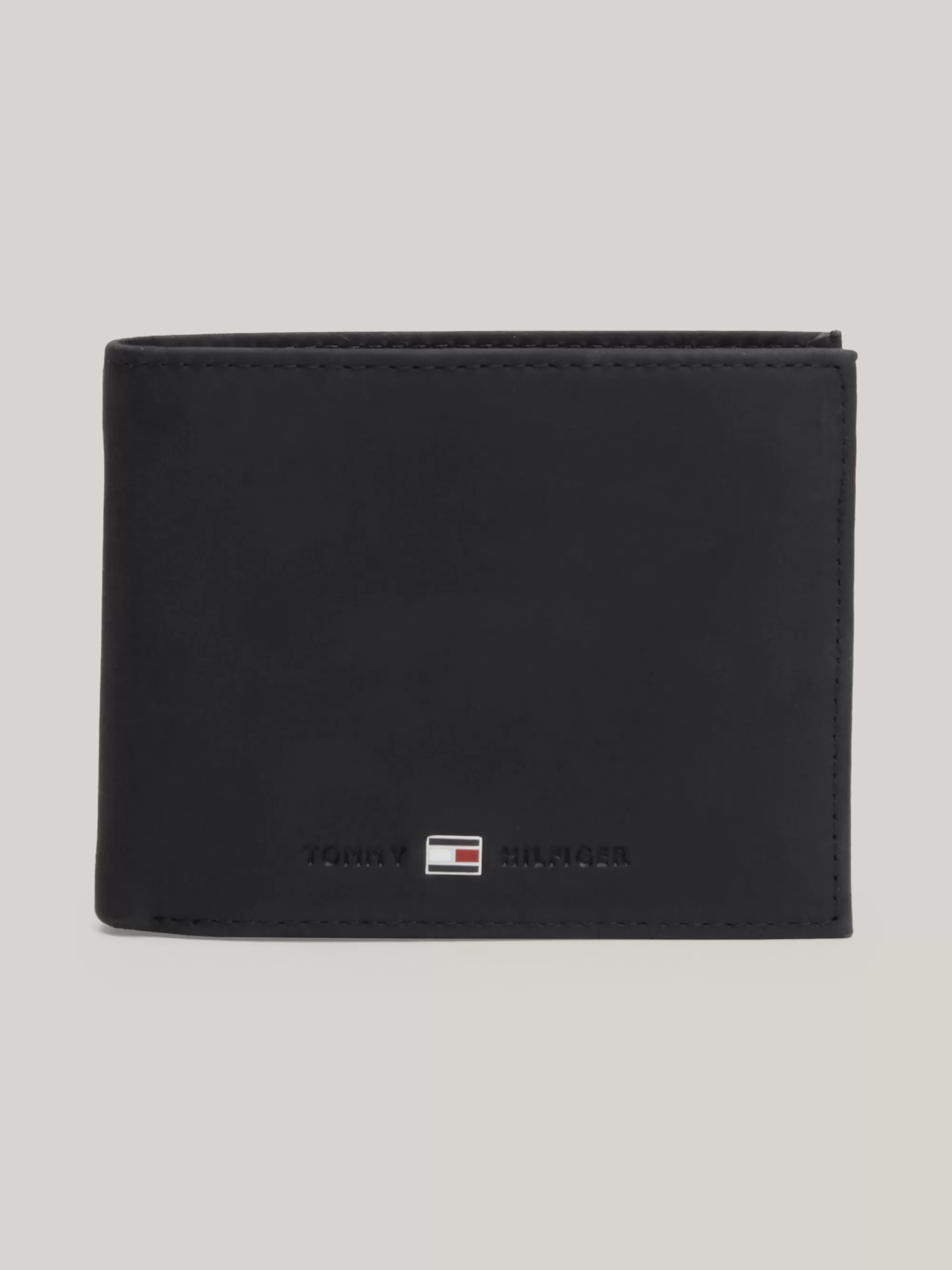 Portemonnees & Sleutelhangers*Tommy Hilfiger Leren Portemonnee BLACK