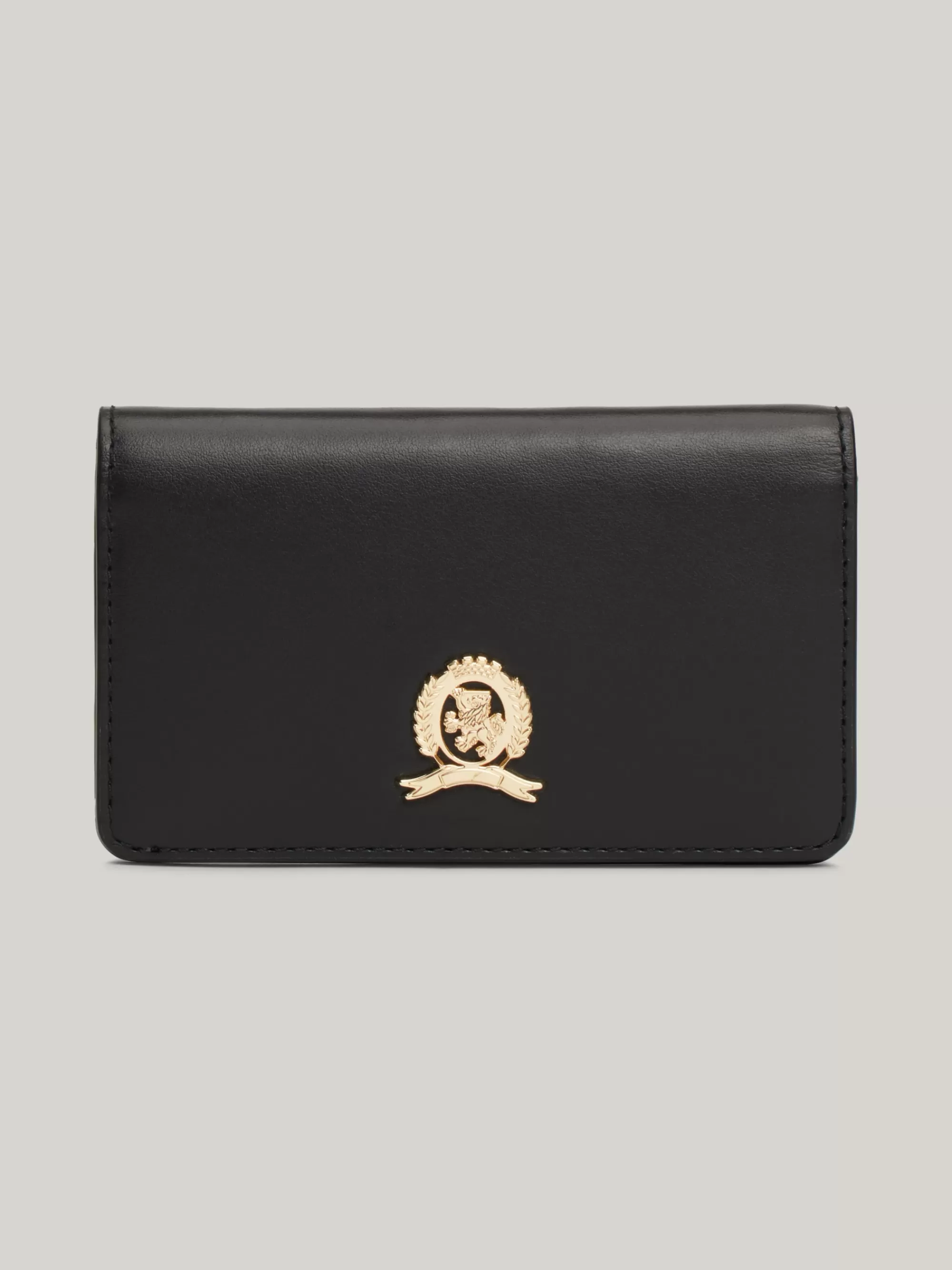 Portemonnees & Sleutelhangers*Tommy Hilfiger Leren Portemonnee Met Logo En Flap BLACK