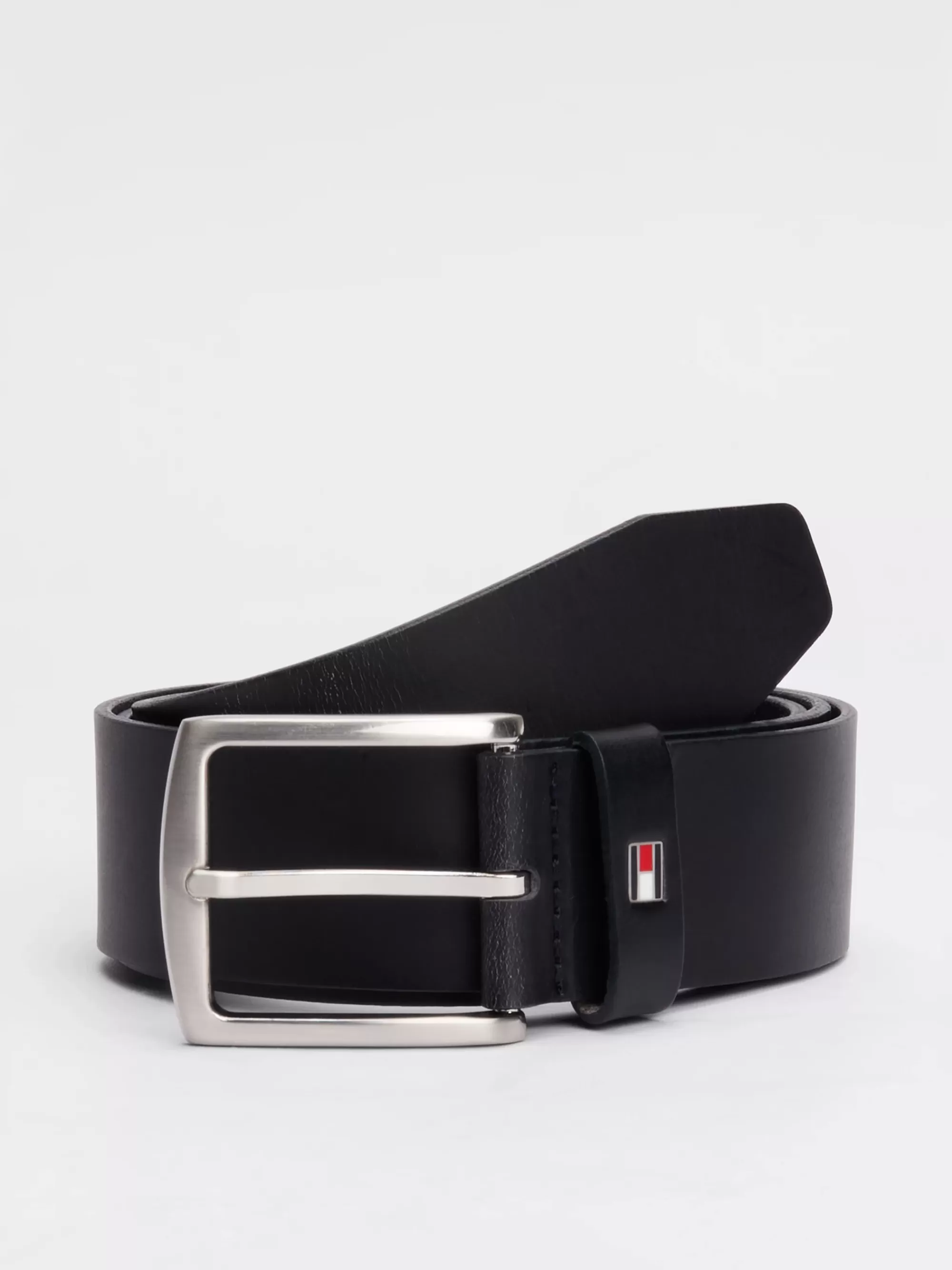 Riemen*Tommy Hilfiger Leren Riem Met Logo MIDNIGHT
