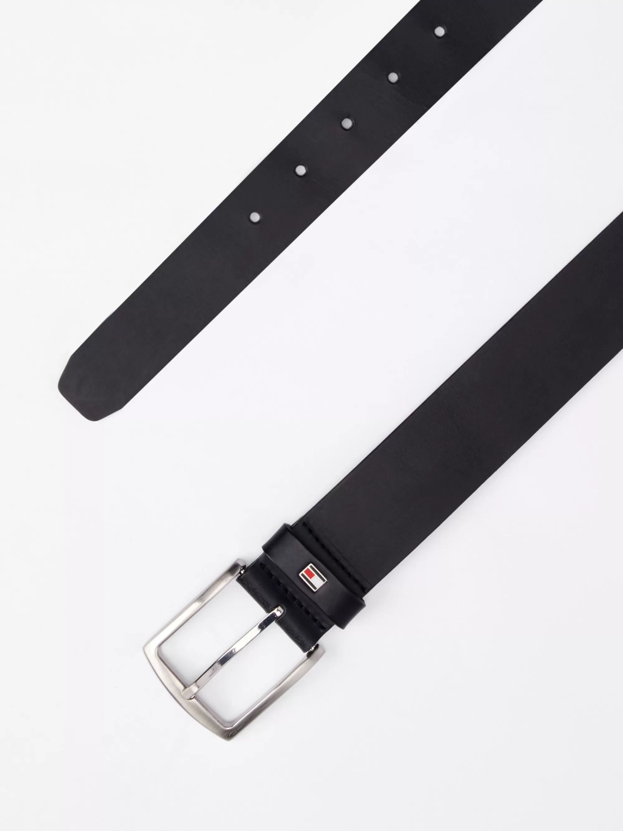 Riemen*Tommy Hilfiger Leren Riem Met Logo MIDNIGHT
