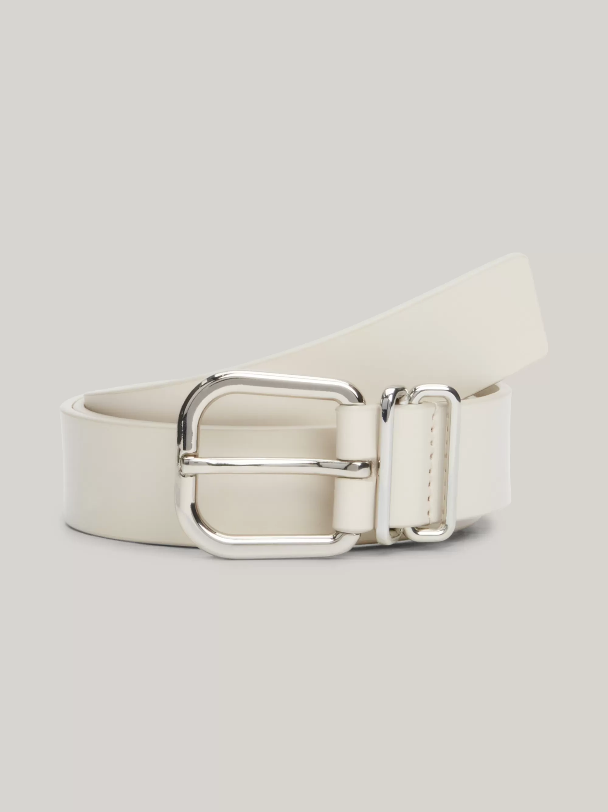 Riemen*Tommy Hilfiger Leren Riem Met Metallic Logo NEWSPRINT