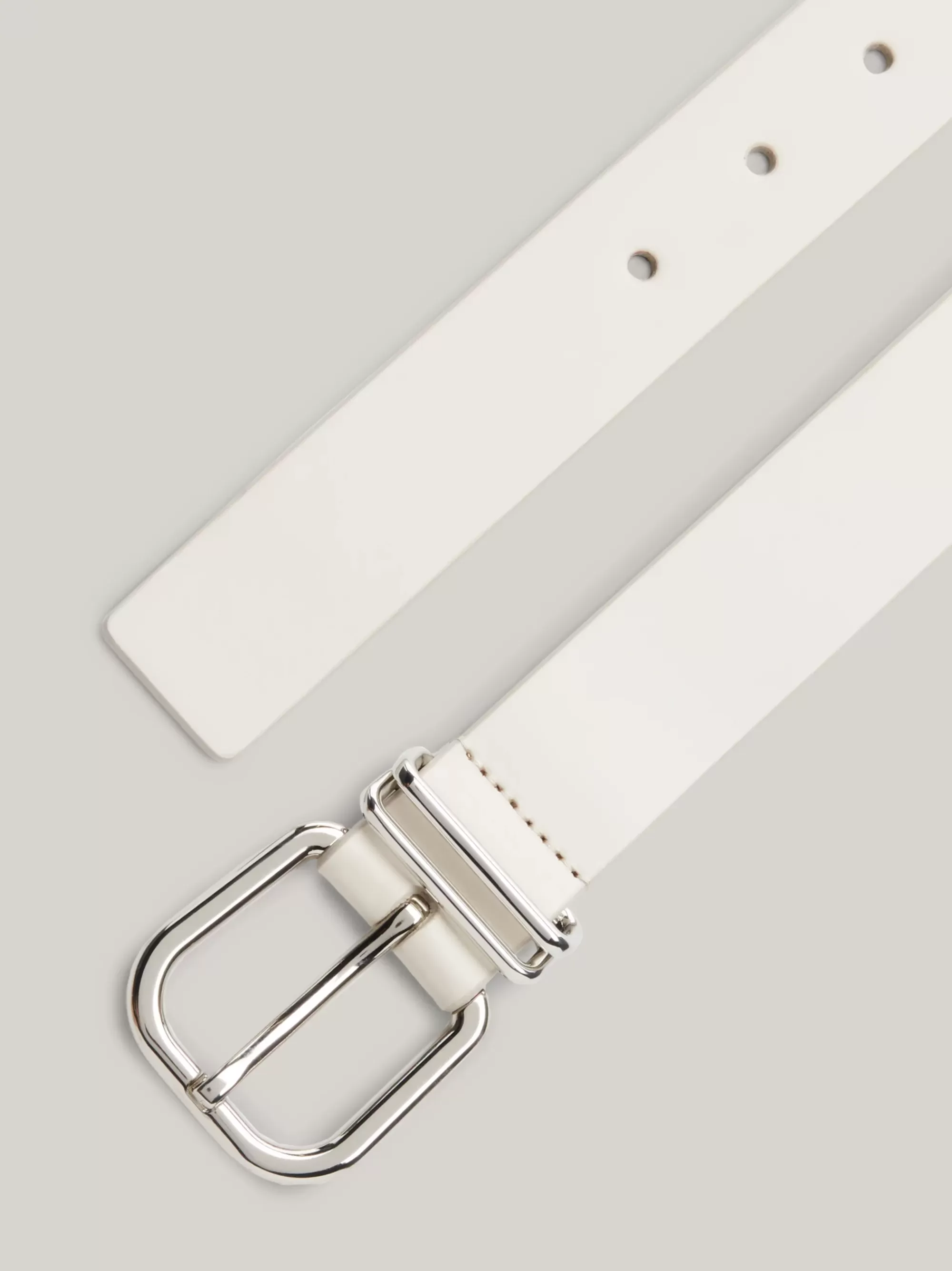 Riemen*Tommy Hilfiger Leren Riem Met Metallic Logo NEWSPRINT