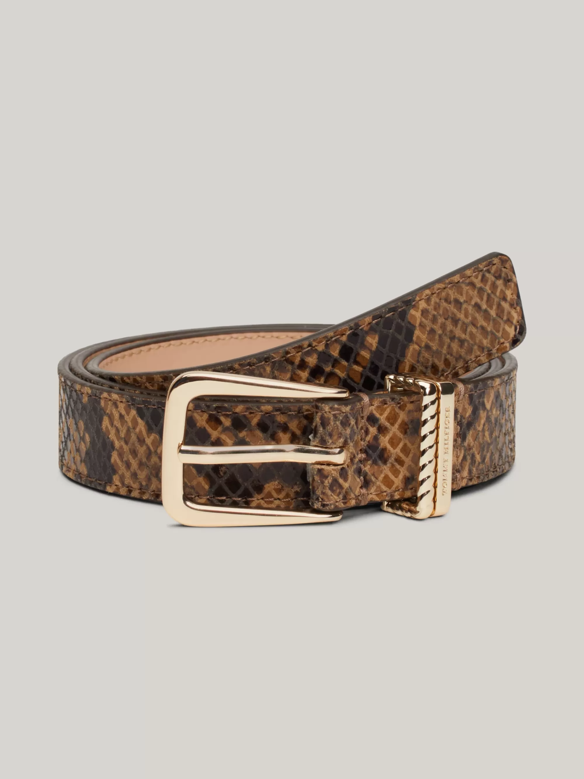 Riemen*Tommy Hilfiger Leren Riem Met Slangenprint PYTHON EMBOSS