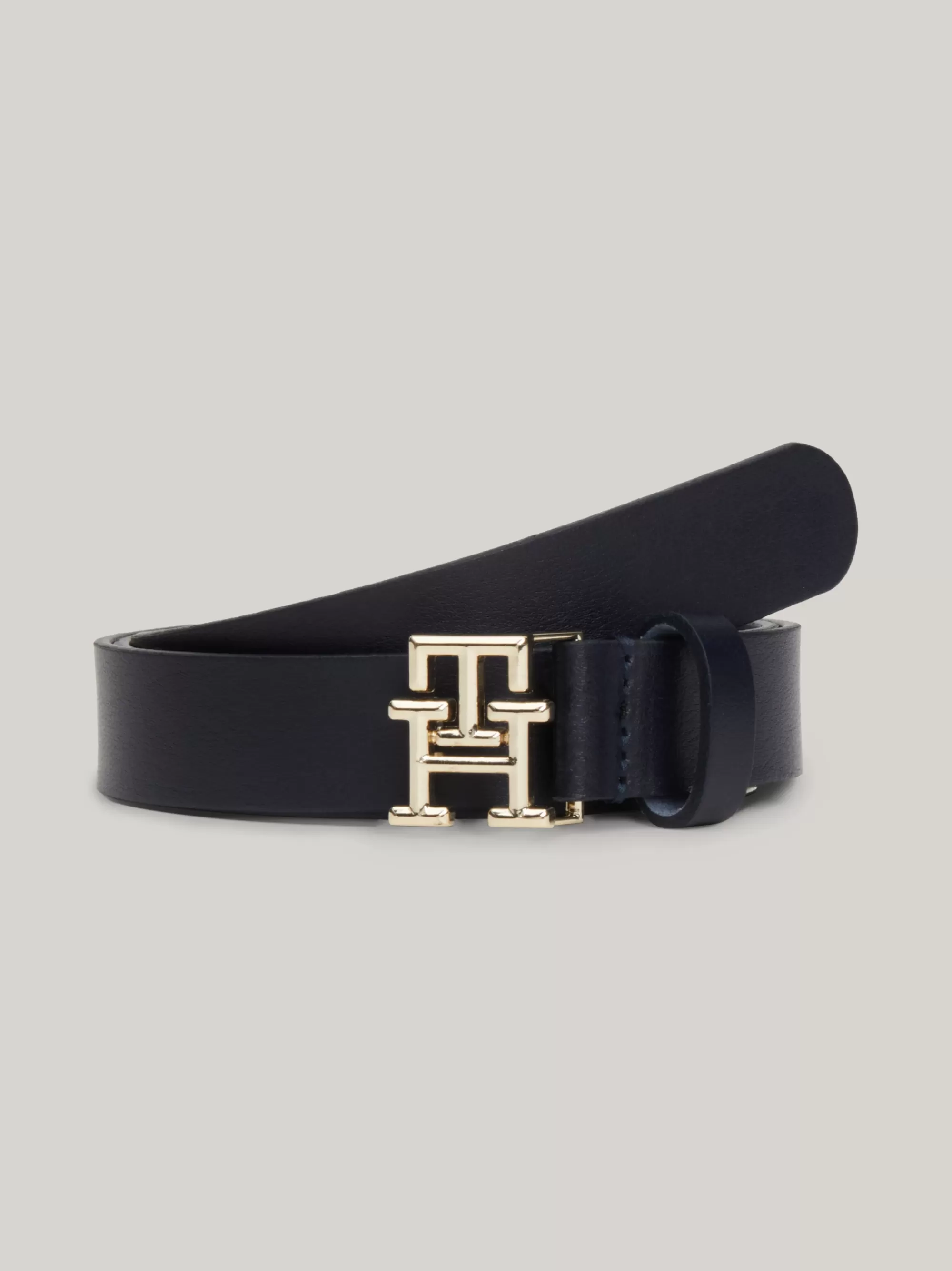 Riemen*Tommy Hilfiger Leren Riem Met TH-embleem SPACE BLUE