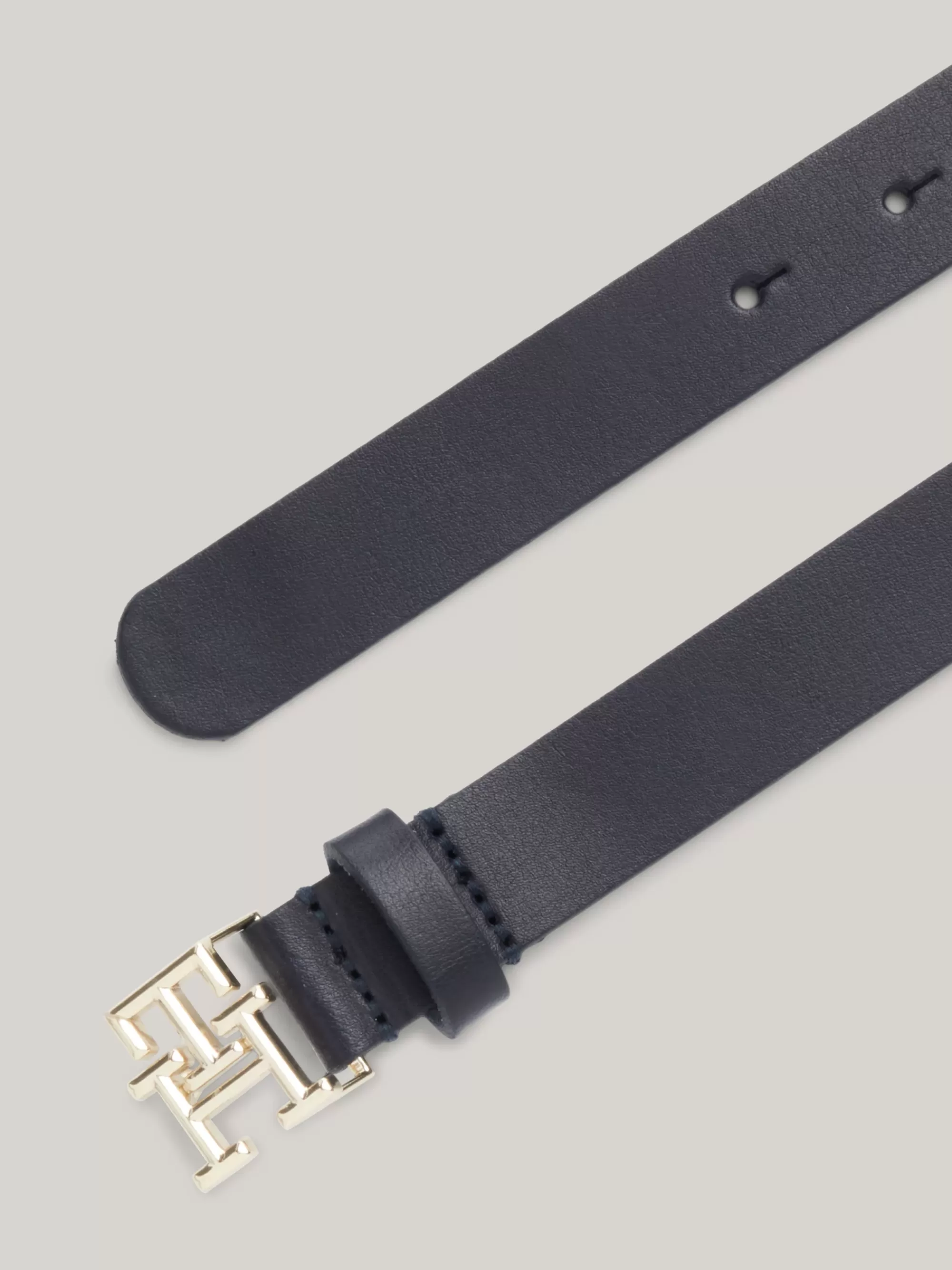 Riemen*Tommy Hilfiger Leren Riem Met TH-embleem SPACE BLUE