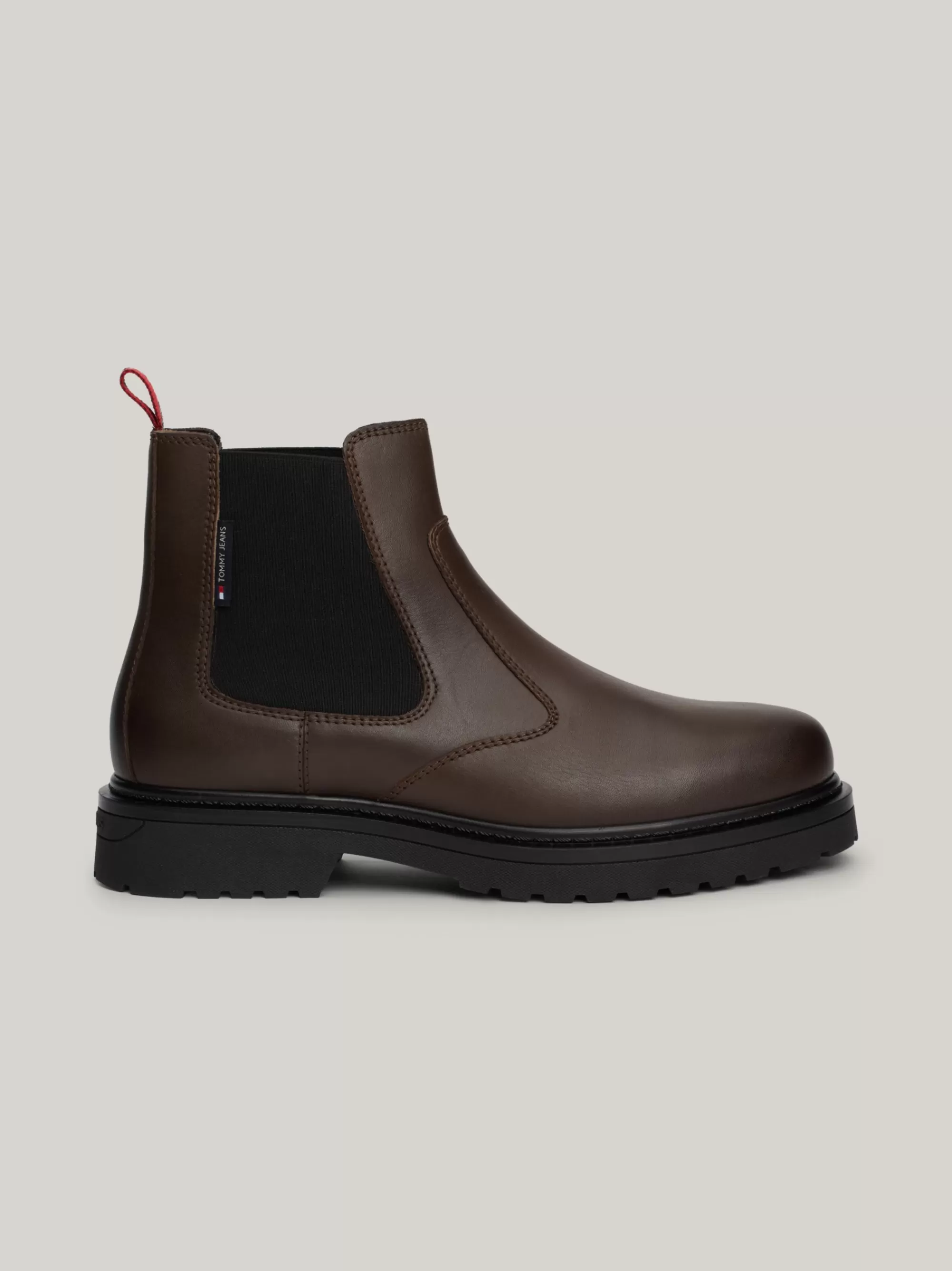 Chelsea Boots | Laarzen*Tommy Hilfiger Leren Signature Chelsea Boot Met Profielzool VELVET BROWN