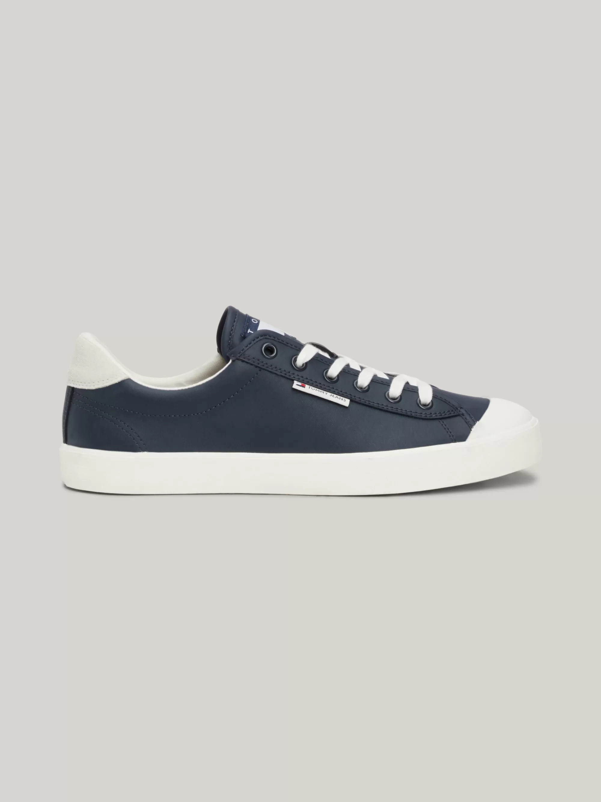 Sneakers*Tommy Hilfiger Leren Sneaker Met Bumperneus En Logo DARK NIGHT NAVY