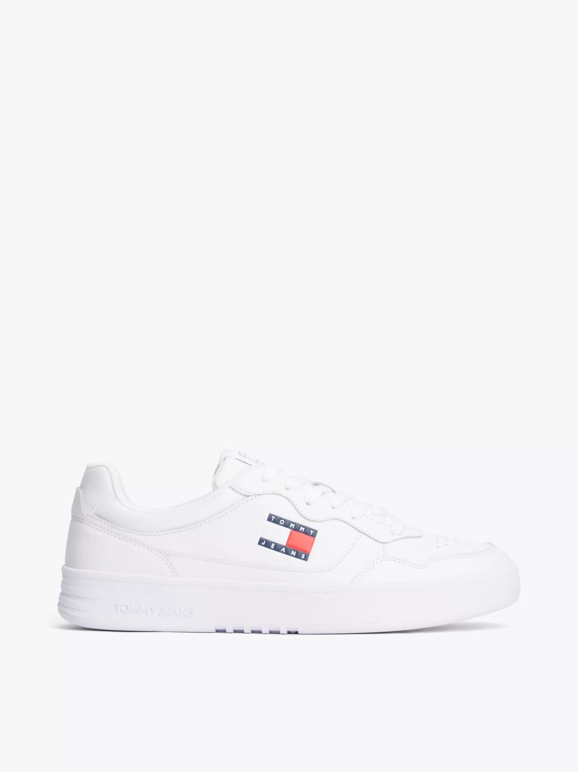 White Trainers | Sneakers*Tommy Hilfiger Leren Sneaker Met Cupsole En Logo WHITE