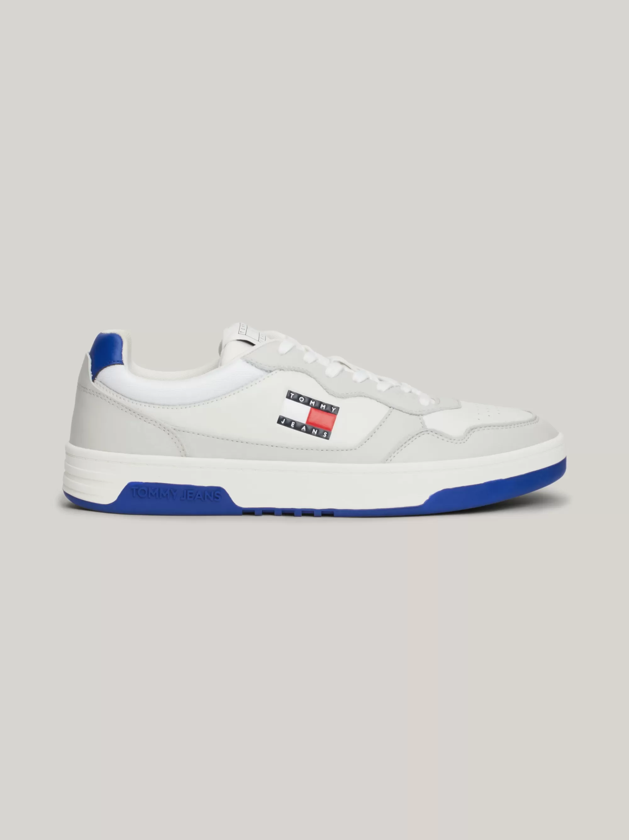 White Trainers | Sneakers*Tommy Hilfiger Leren Sneaker Met Cupsole En Logo STRATUS GREY