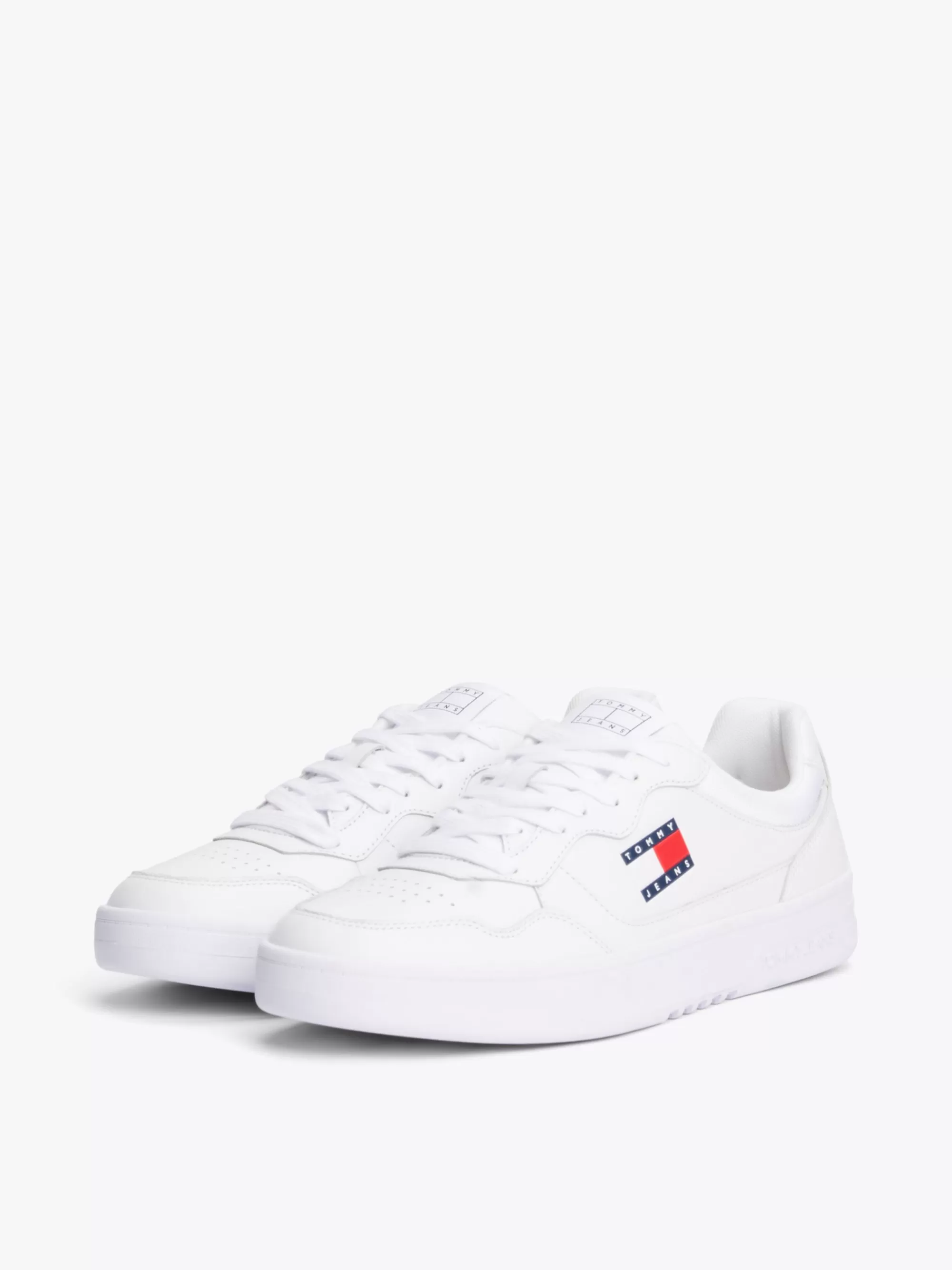 White Trainers | Sneakers*Tommy Hilfiger Leren Sneaker Met Cupsole En Logo WHITE