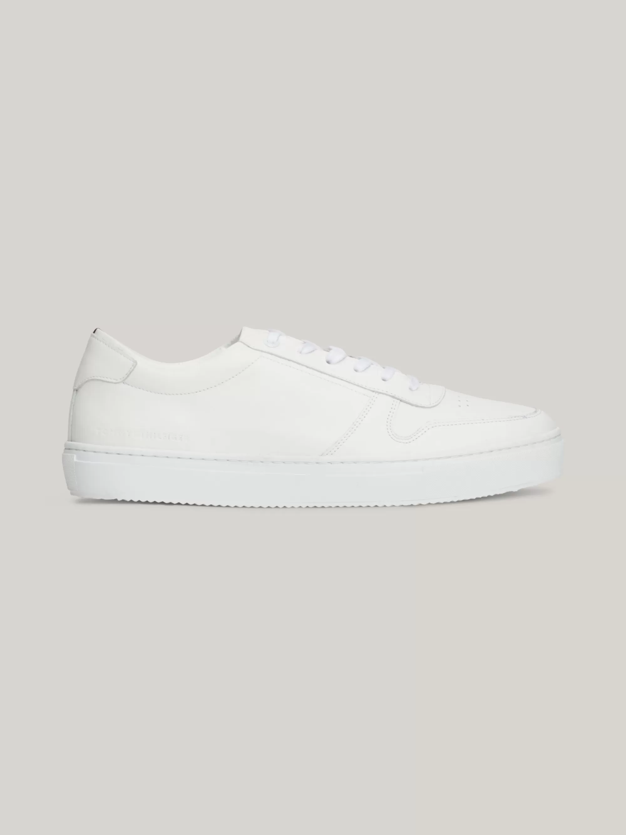White Trainers | Sneakers*Tommy Hilfiger Leren Sneaker Met Cupsole En Reliëflogo WHITE