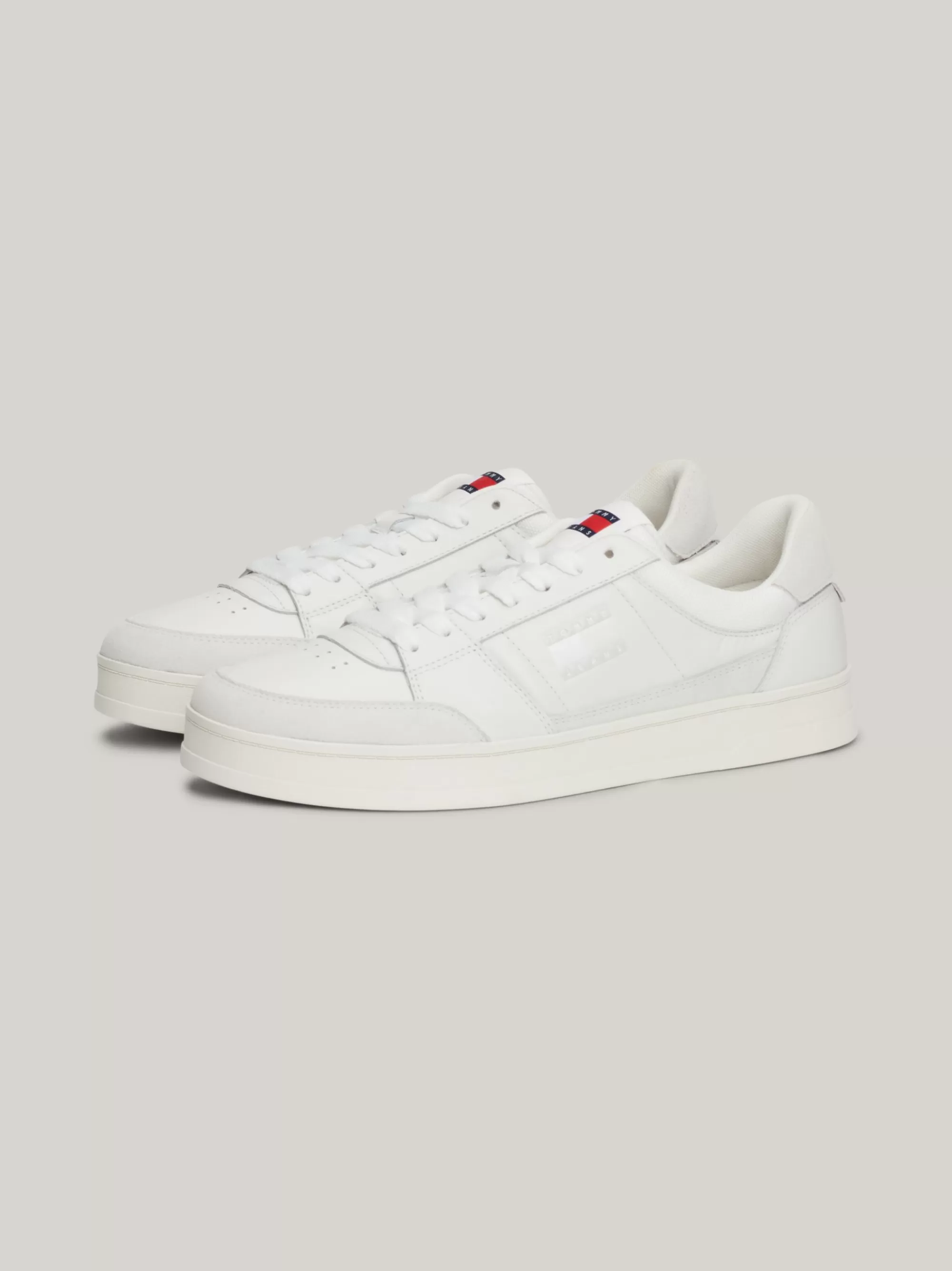 White Trainers | Sneakers*Tommy Hilfiger Leren Sneaker Met Cupsole En Ton-sur-ton Logo ECRU