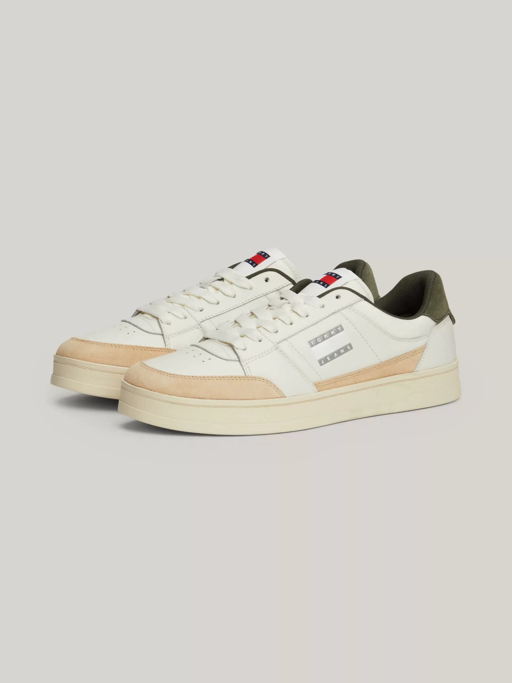 White Trainers | Sneakers*Tommy Hilfiger Leren Sneaker Met Cupsole En Ton-sur-ton Logo IVORY