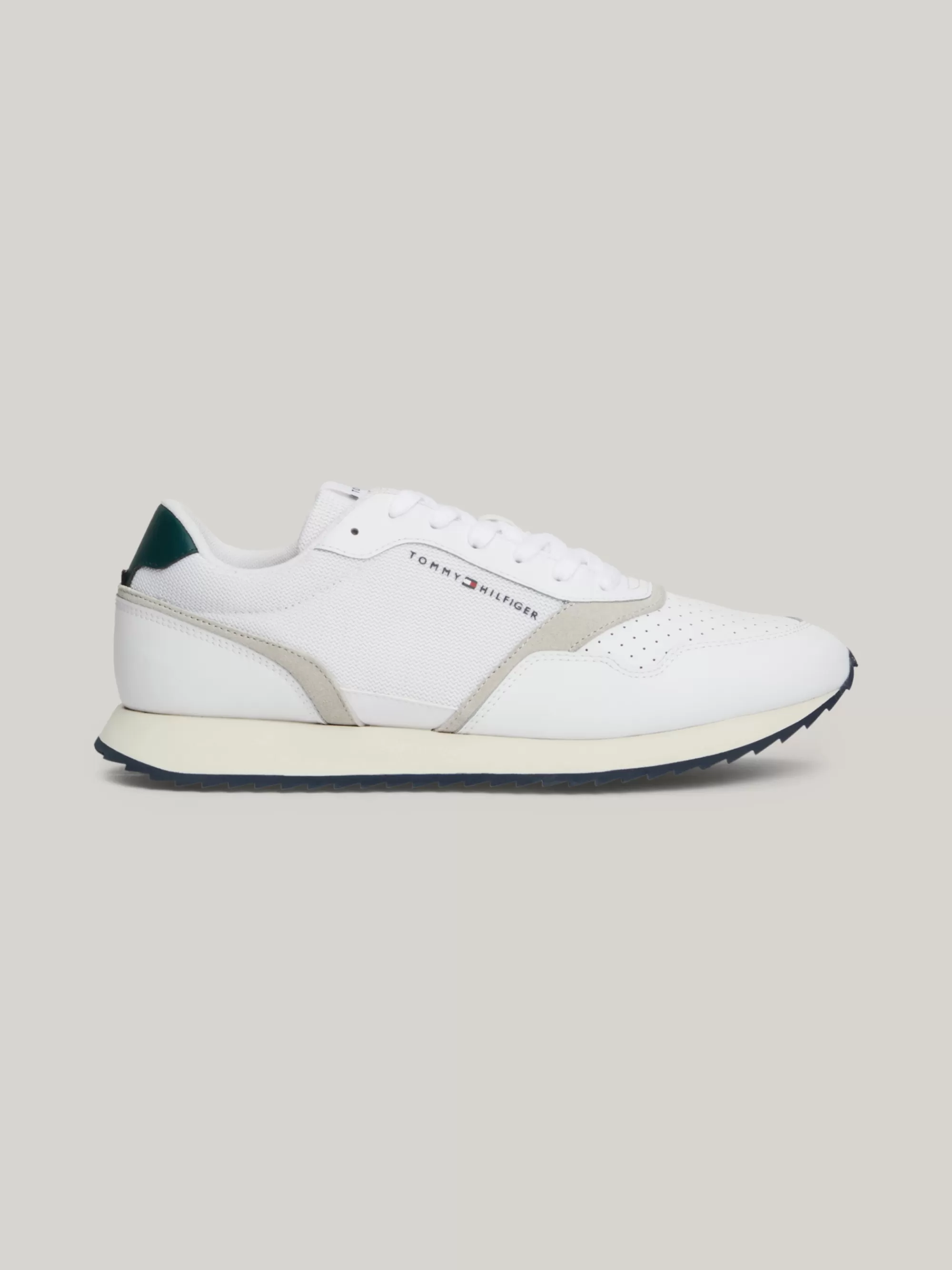 White Trainers | Sneakers*Tommy Hilfiger Leren Sneaker Met Gekartelde Zool WHITE