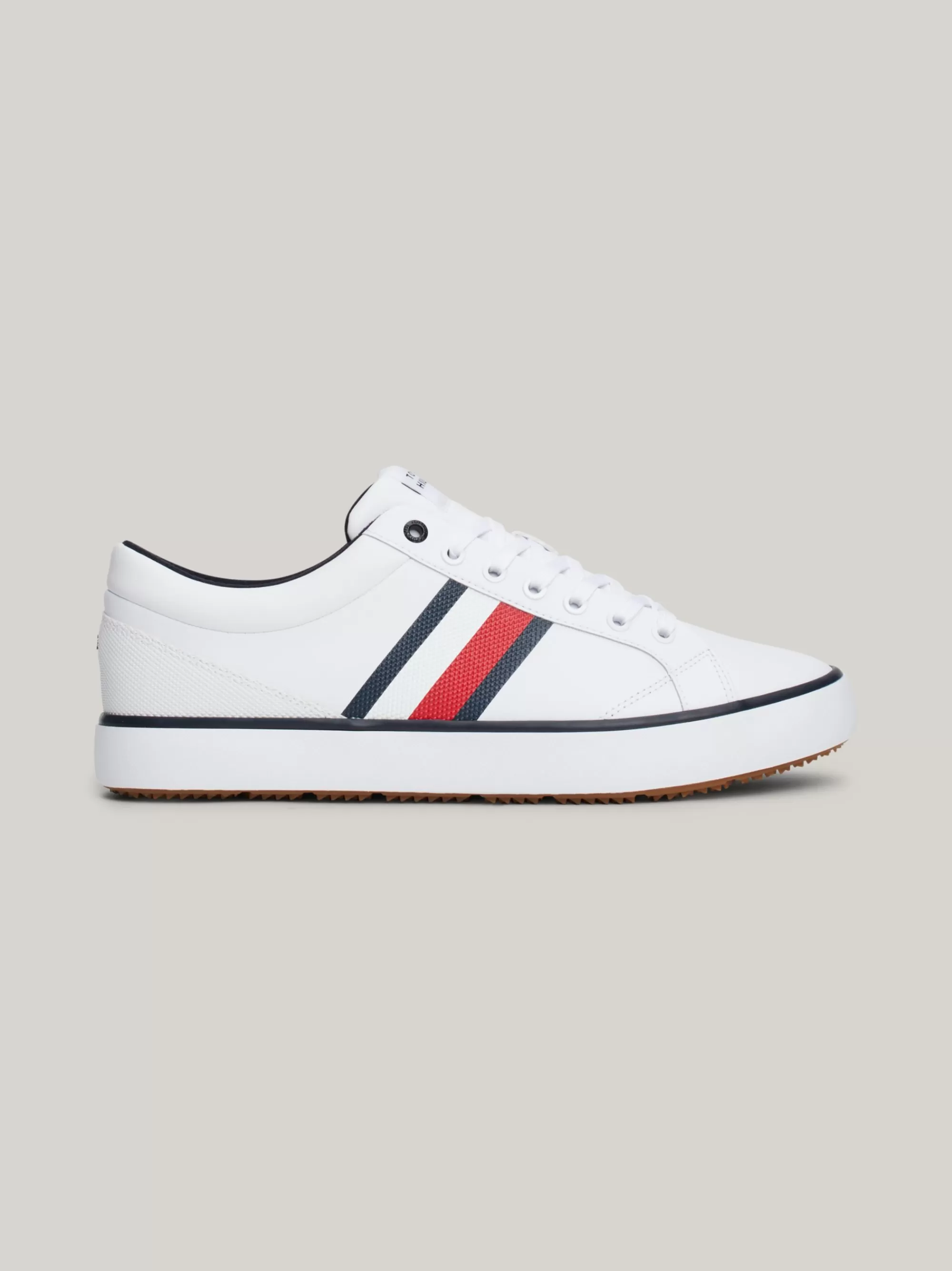 White Trainers | Sneakers*Tommy Hilfiger Leren Sneaker Met Signature-tape En Profiel WHITE