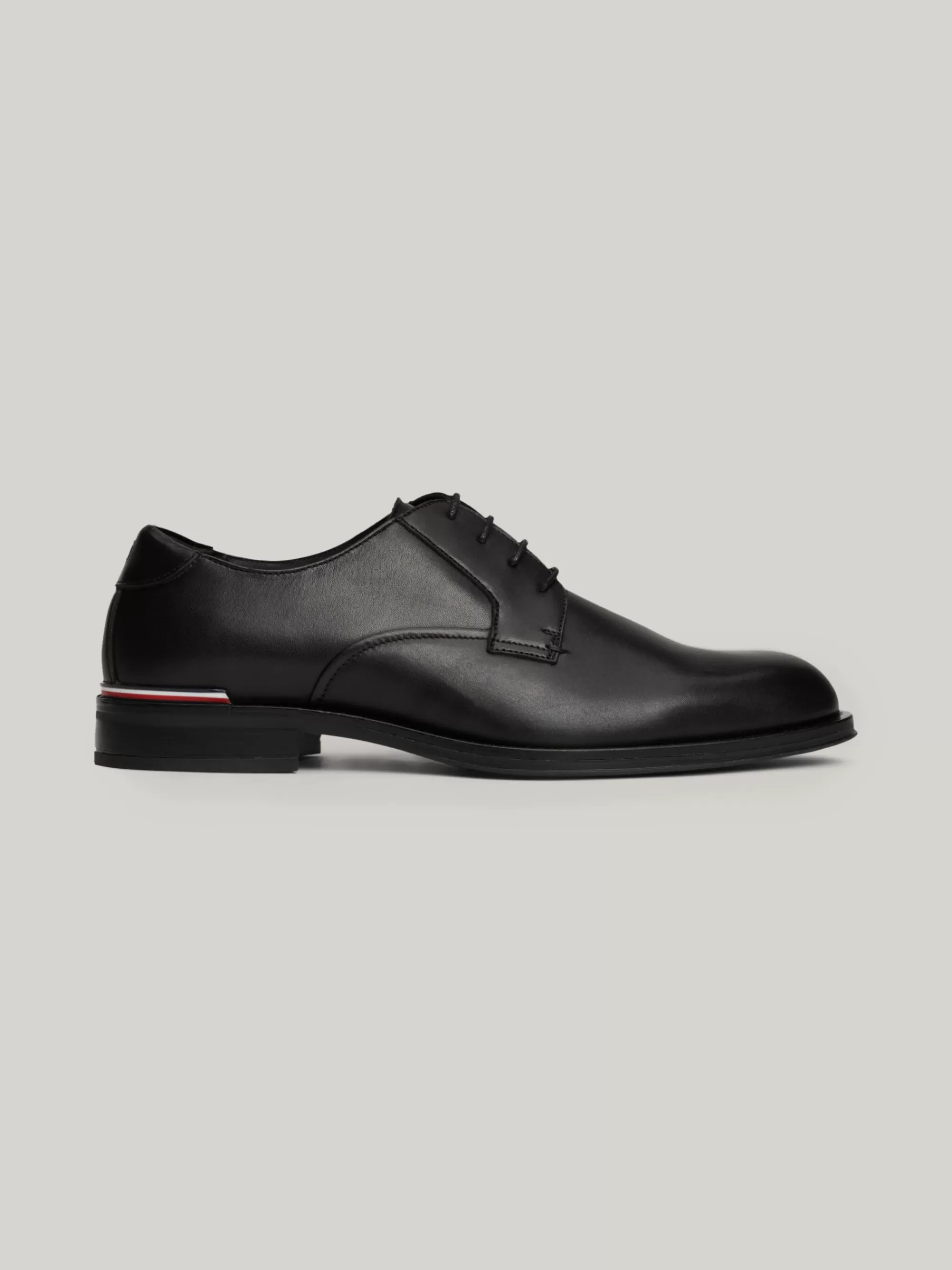Formele Schoenen*Tommy Hilfiger Leren Veterschoen Met Signature-tape BLACK