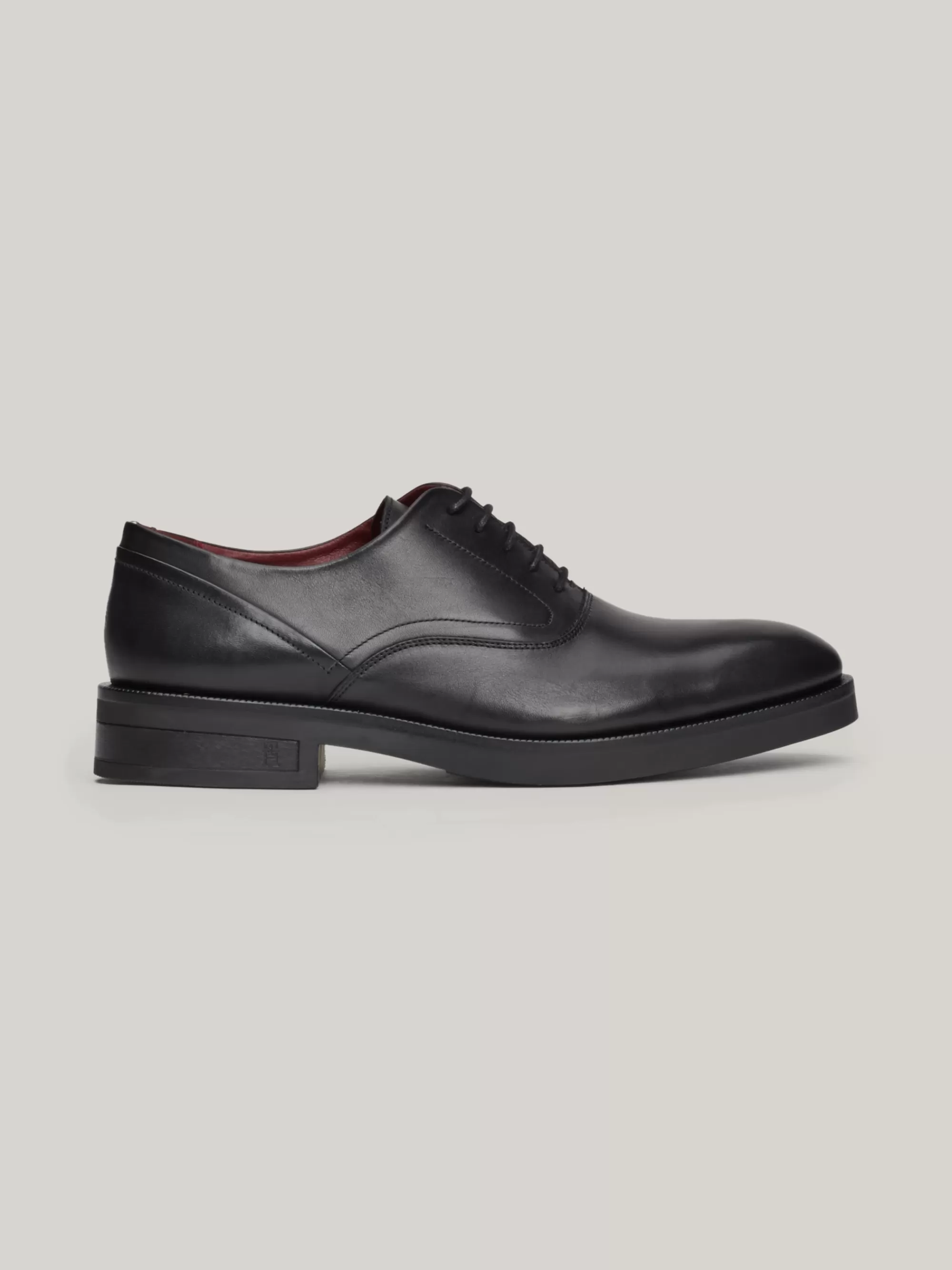 Formele Schoenen*Tommy Hilfiger Leren Veterschoen Met TH-monogram BLACK