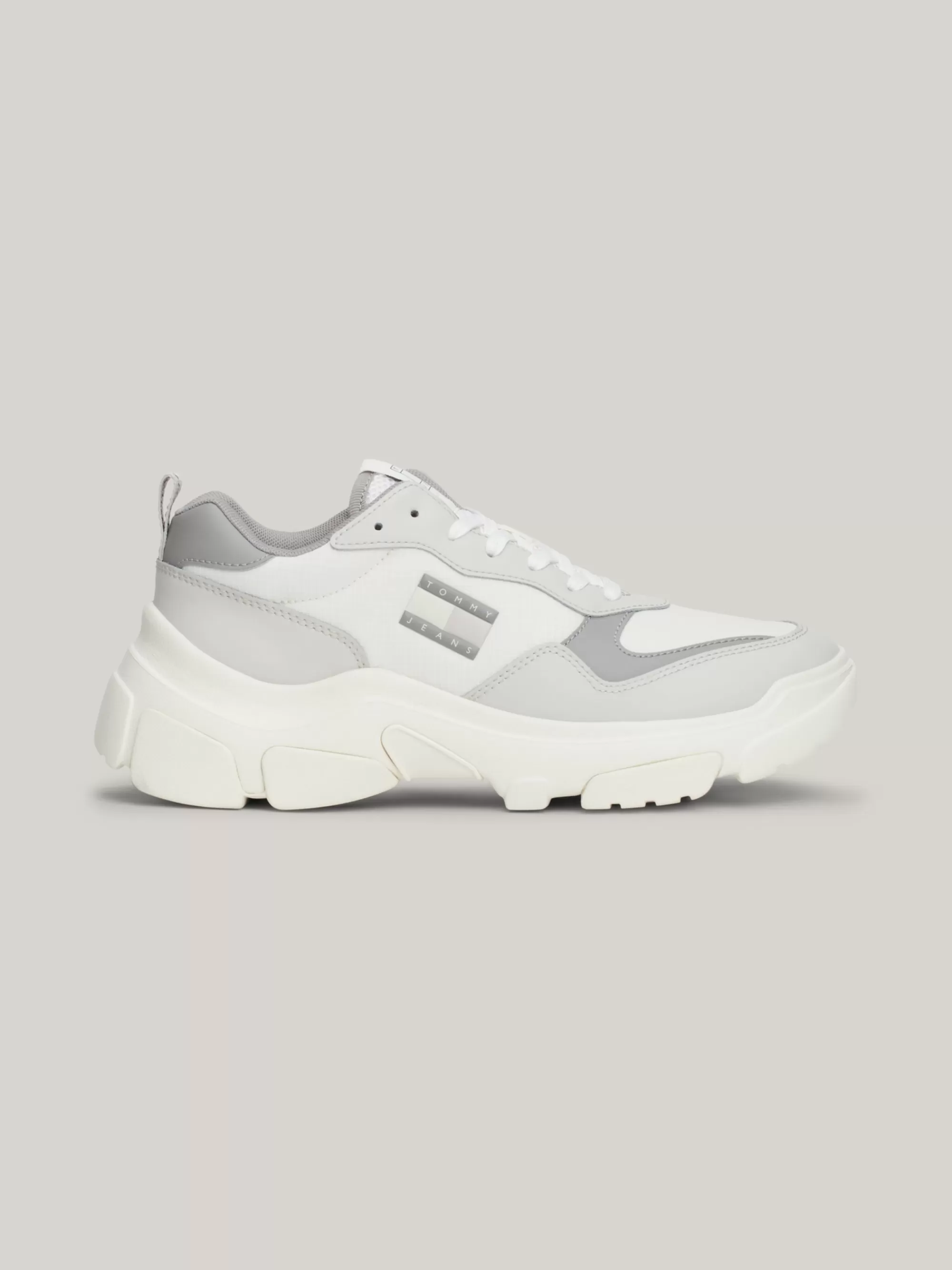 Sneakers*Tommy Hilfiger Lichtgewicht Chunky Leermix Hardloopsneaker STRATUS GREY