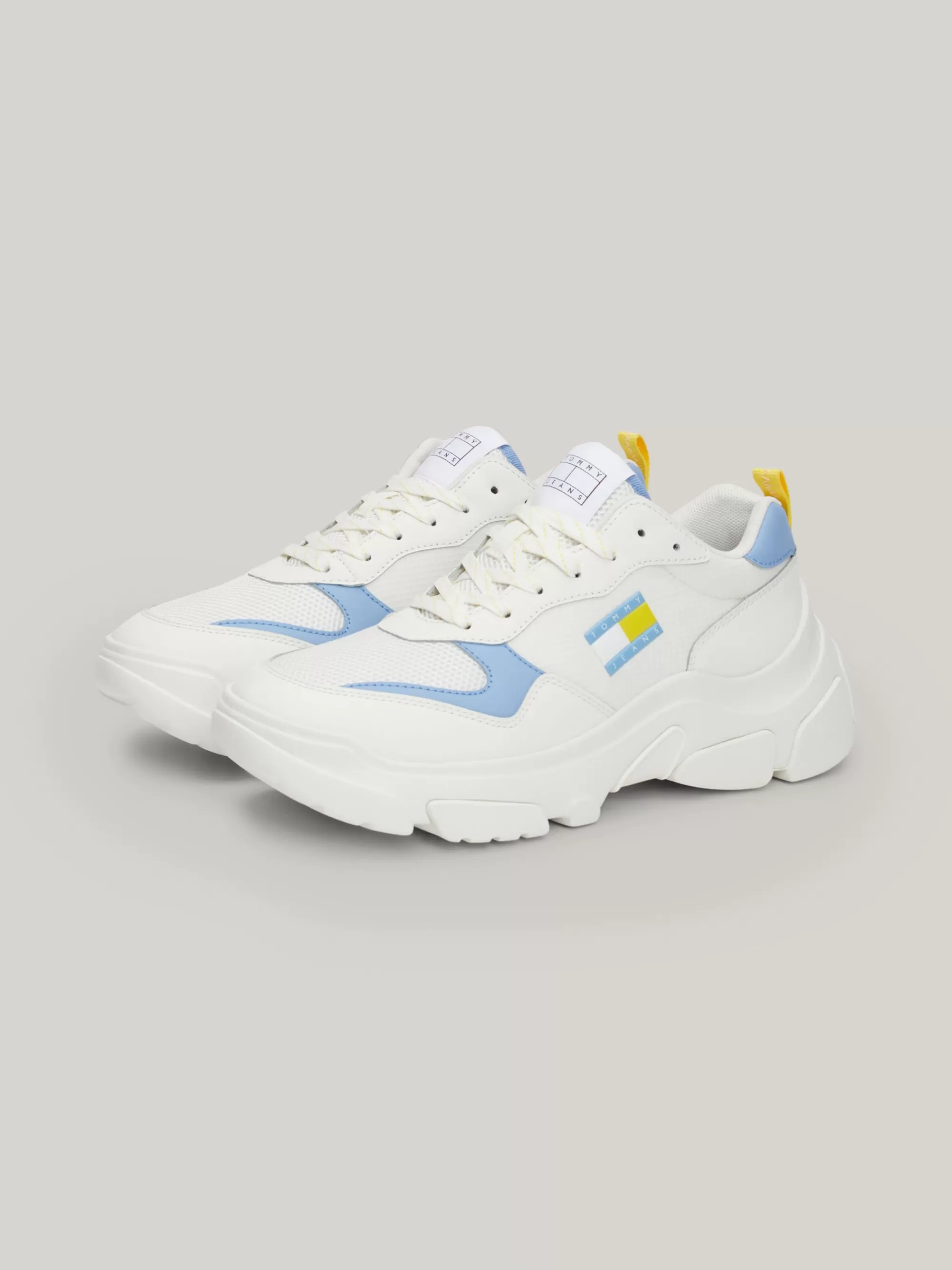Sneakers*Tommy Hilfiger Lichtgewicht Hybride Hardloopsneaker Van Leer WESTSIDE BLUE