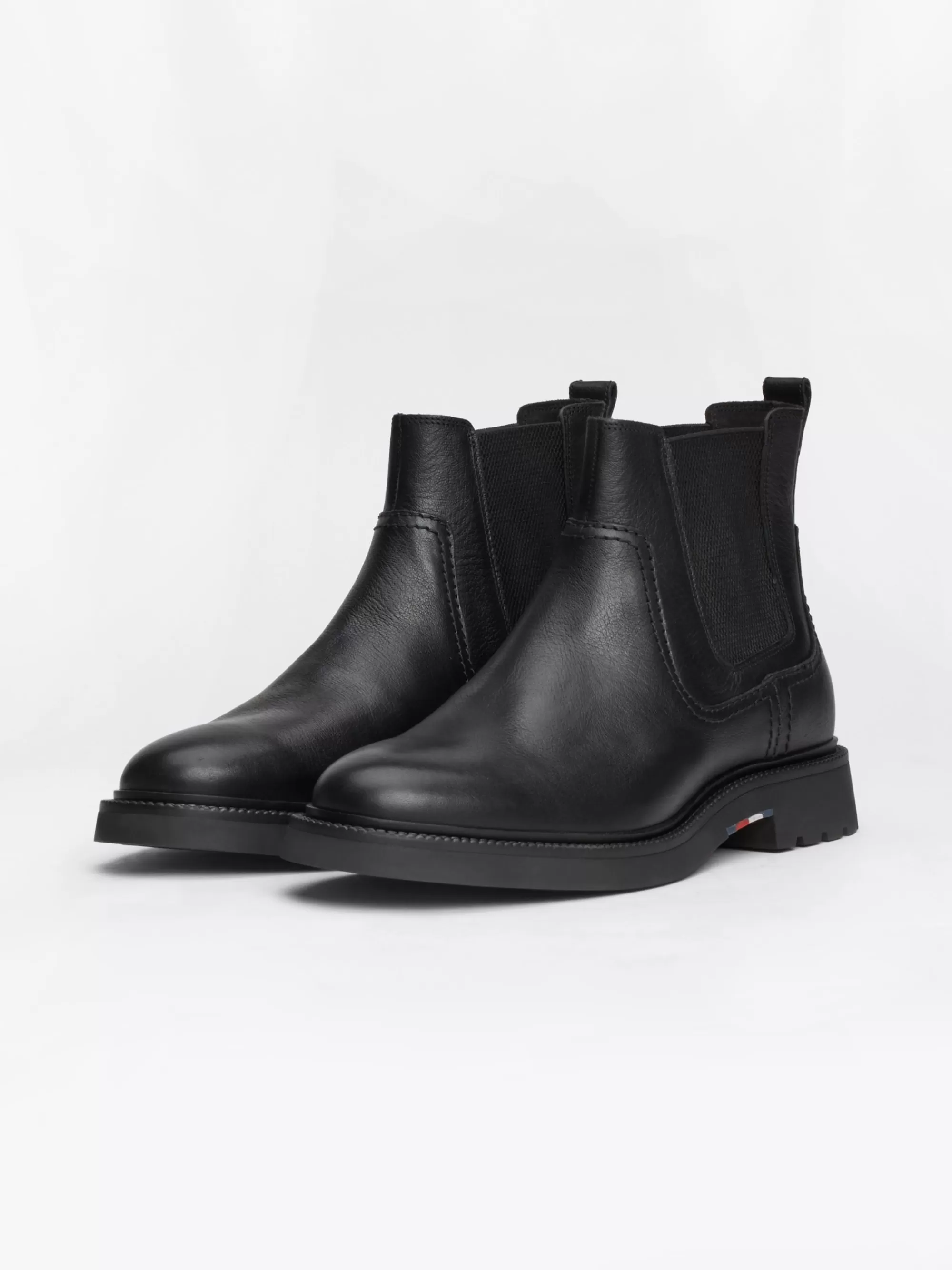 Chelsea Boots | Laarzen*Tommy Hilfiger Lichtgewicht Leren Chelsea Boot BLACK