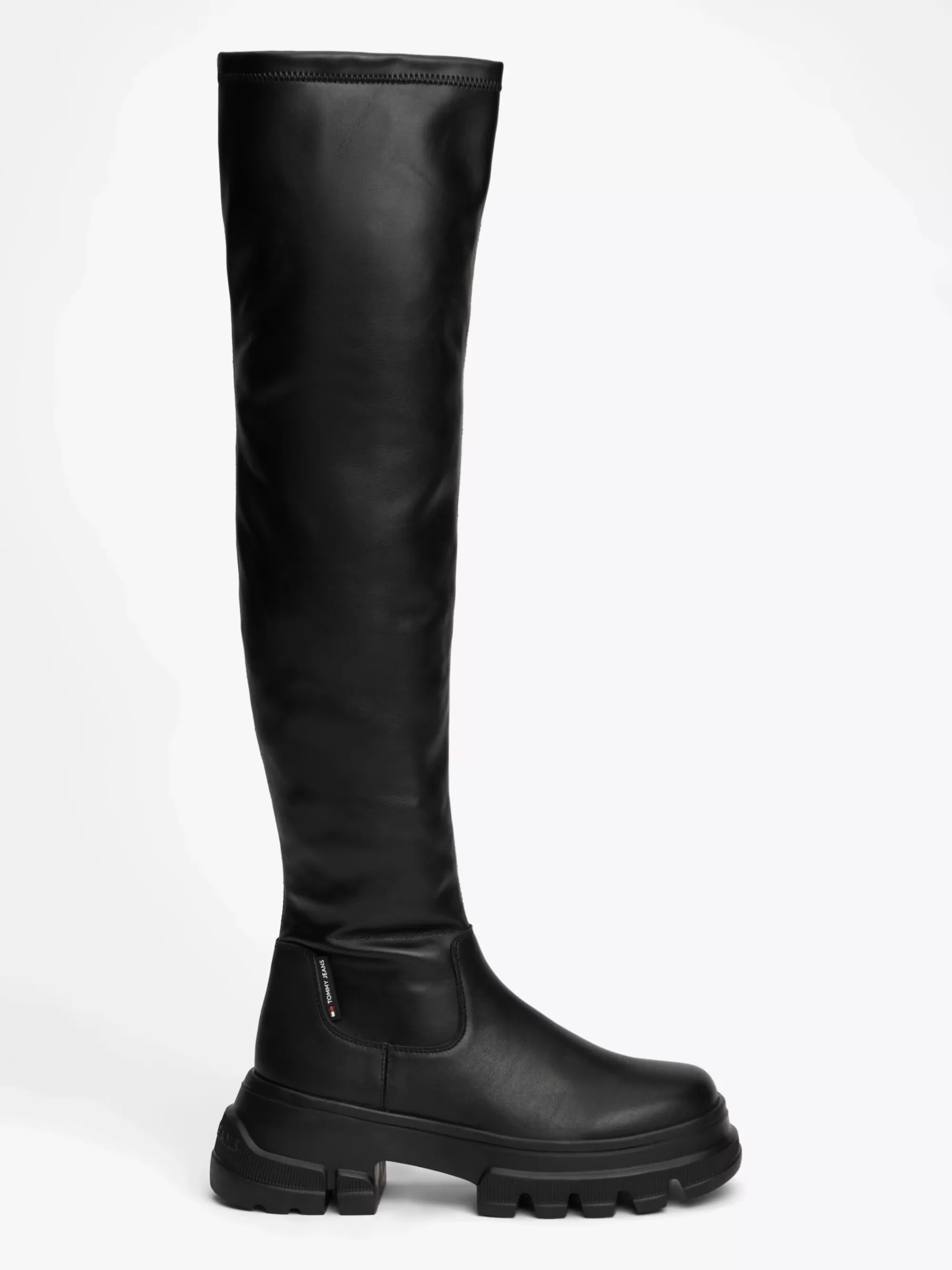 Laarzen & Enkellaarzen*Tommy Hilfiger Lichtgewicht Overknee Laars Met Profielzool BLACK