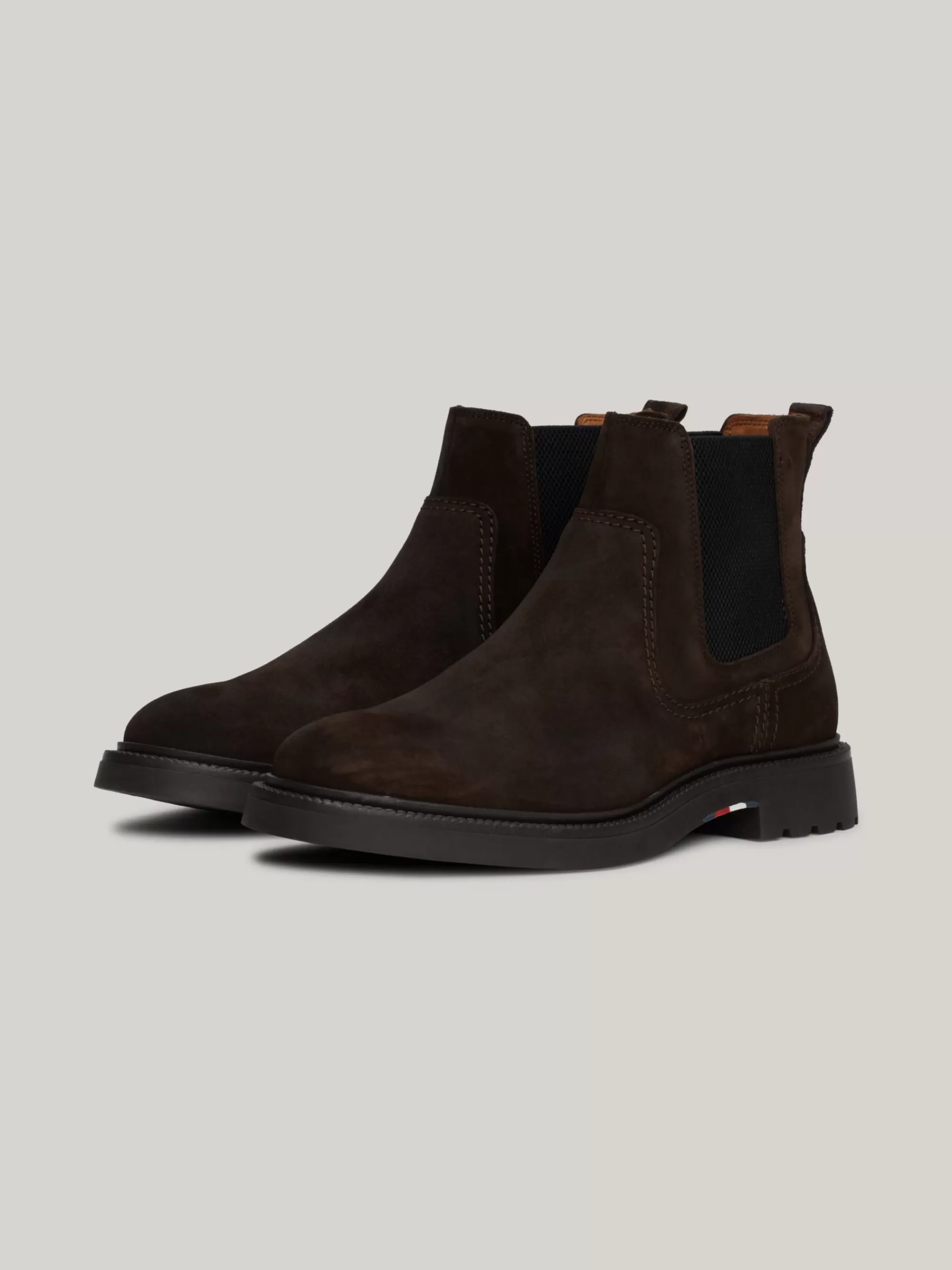 Chelsea Boots | Laarzen*Tommy Hilfiger Lichtgewicht Suède Chelsea Boot DARK COFFEE