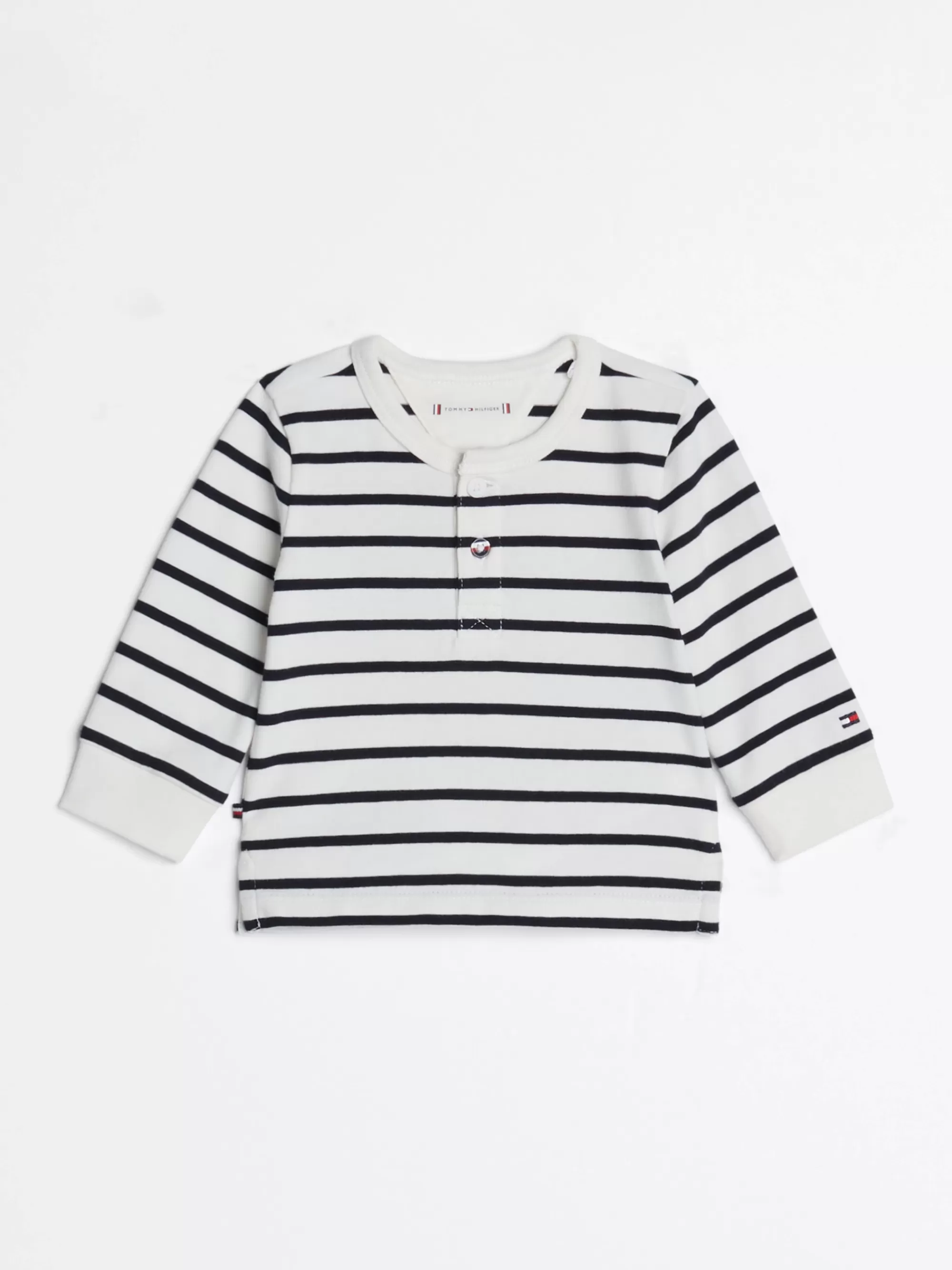 Meisjes | Jongens*Tommy Hilfiger Longsleeve Henley-shirt Met Bretonse Streep DESERT SKY STRIPE