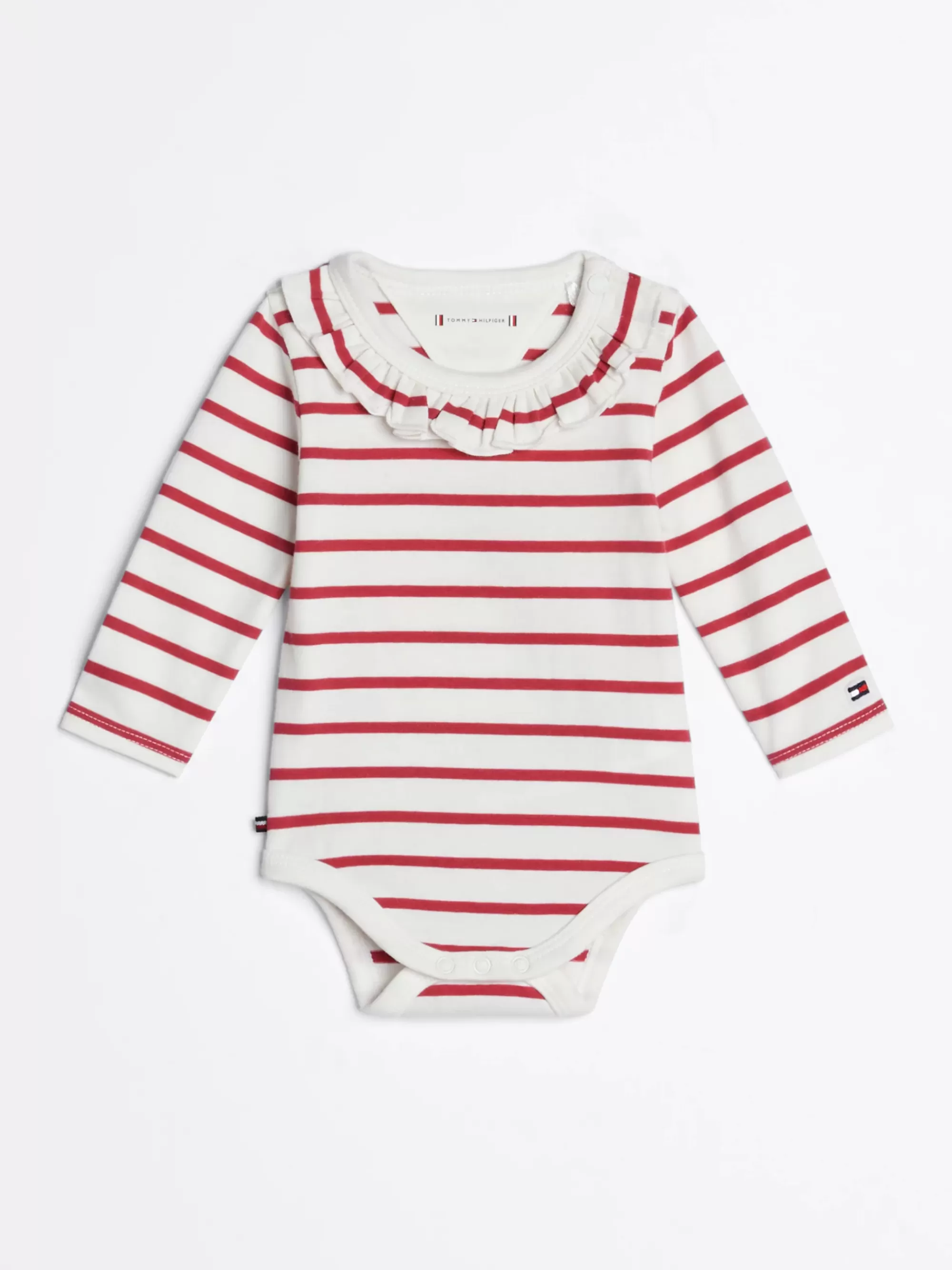 Meisjes | Jongens*Tommy Hilfiger Longsleeve Romper Met Bretonse Streep HERITAGE PINK