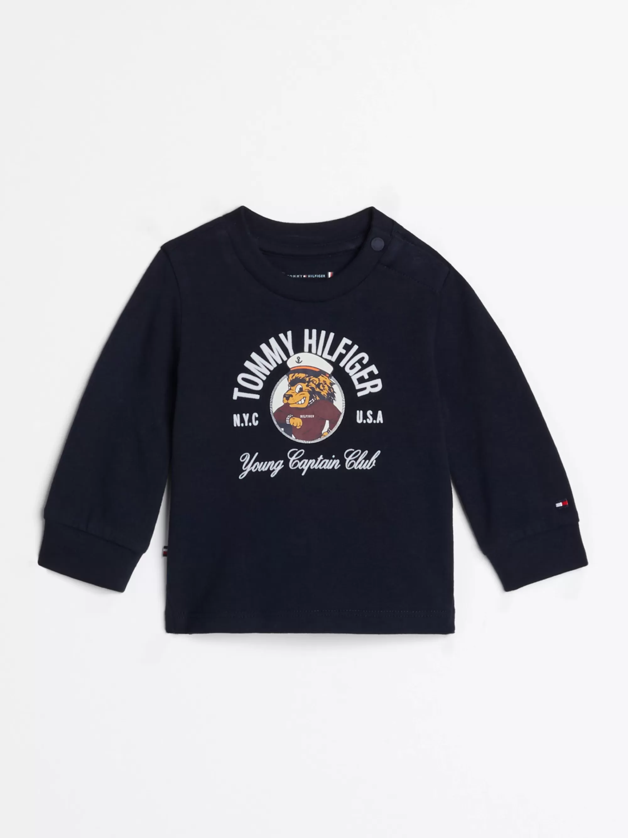 Meisjes | Jongens*Tommy Hilfiger Longsleeve T-shirt Met Flocked Logo DESERT SKY