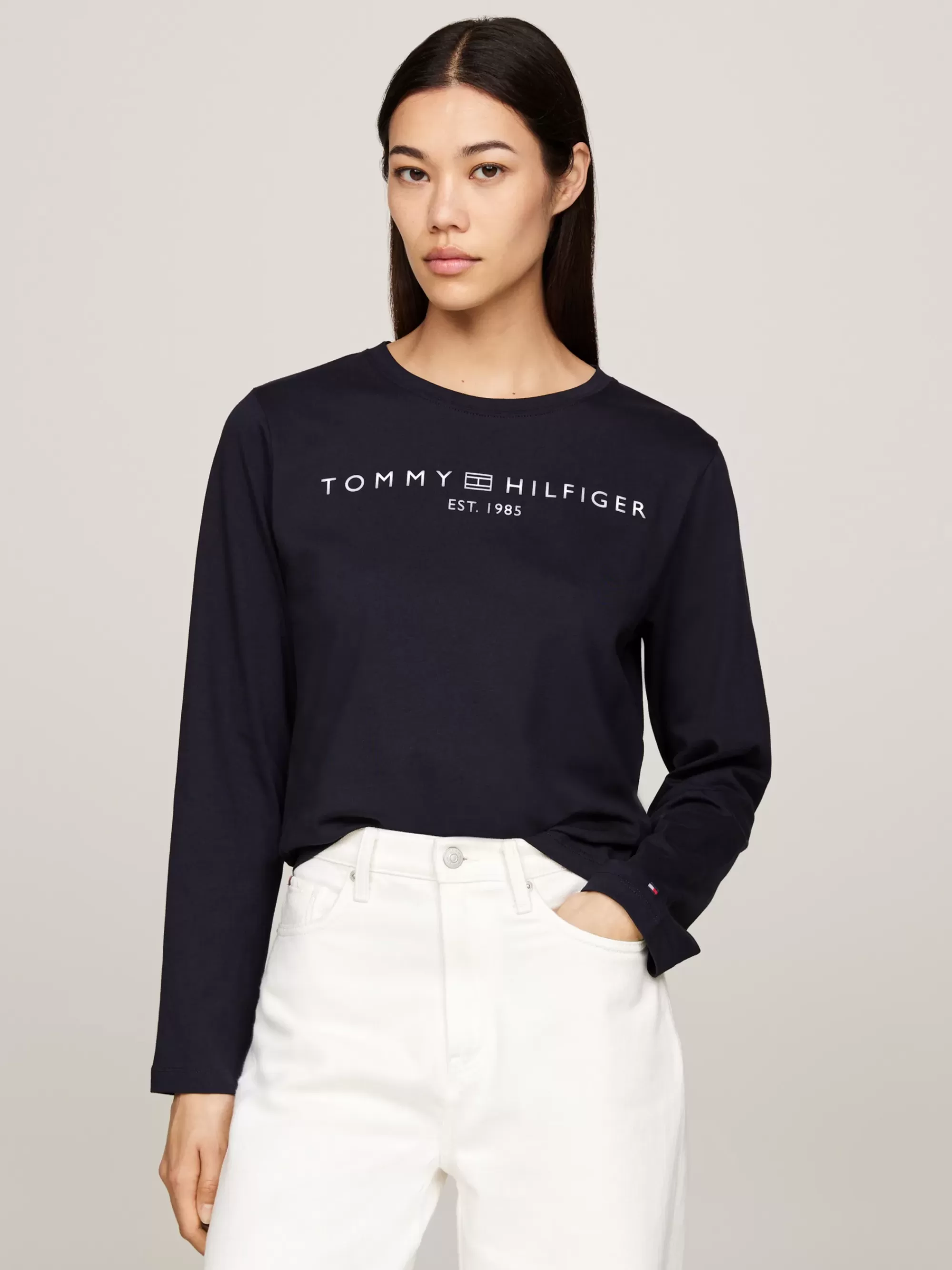 T-Shirts*Tommy Hilfiger Longsleeve T-shirt Met Logo DESERT SKY