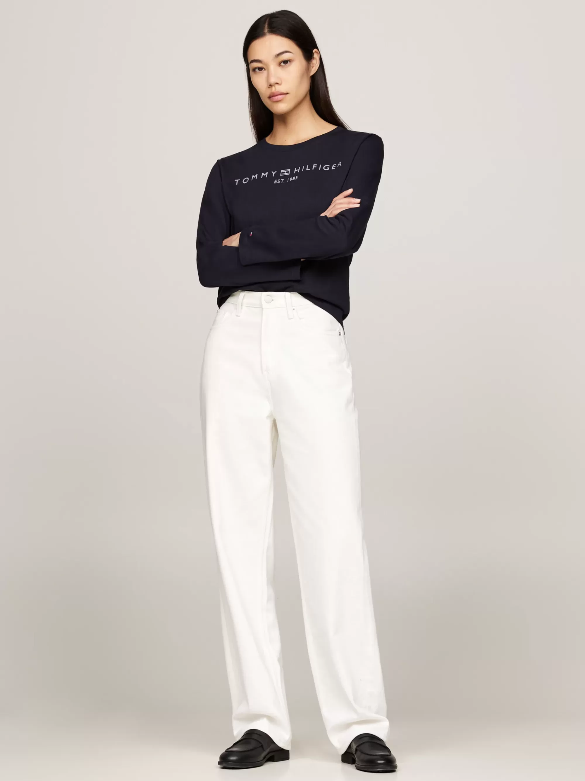 T-Shirts*Tommy Hilfiger Longsleeve T-shirt Met Logo DESERT SKY