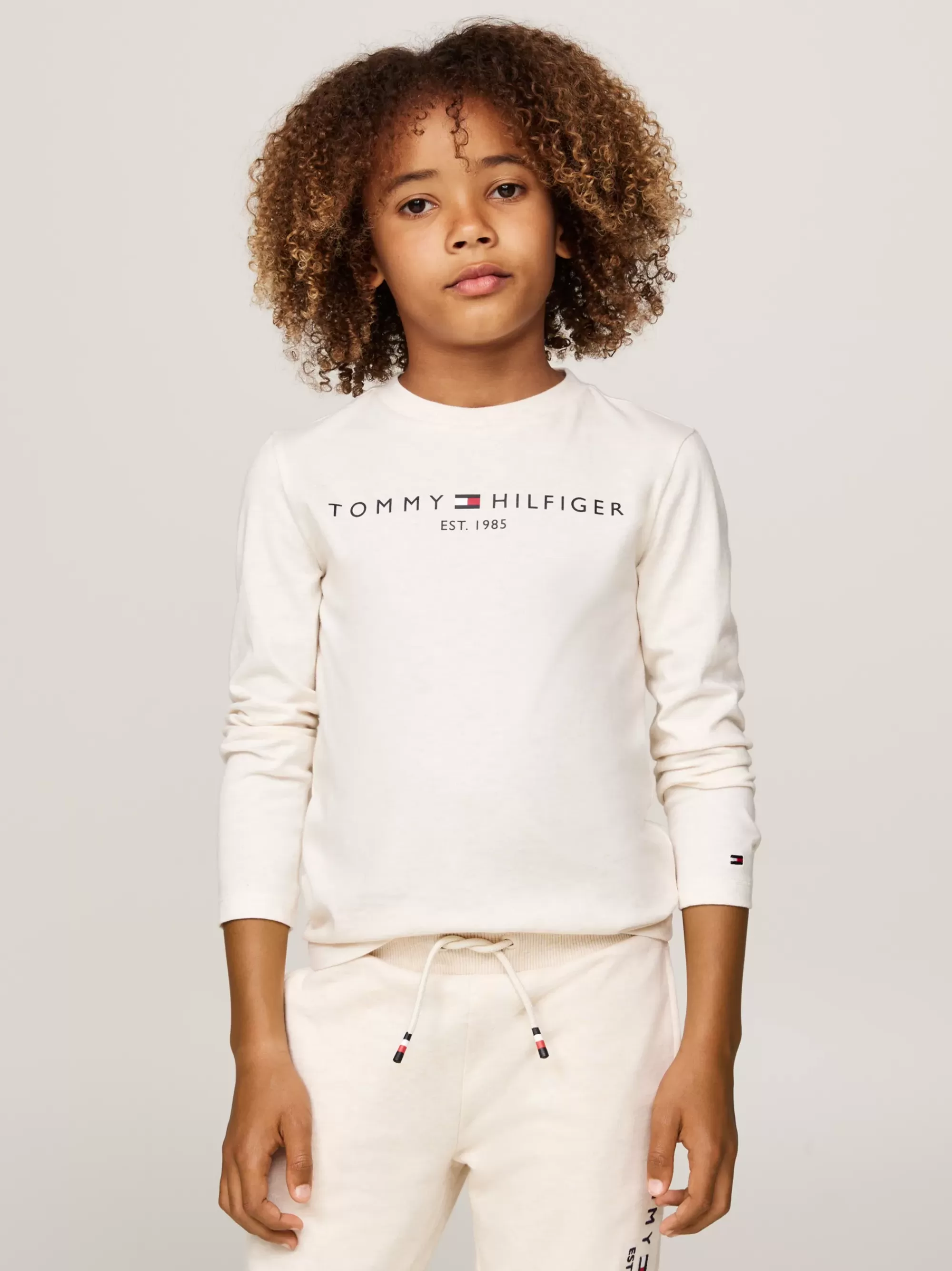 Tops & T-Shirts | T-Shirts & Polo's*Tommy Hilfiger Longsleeve T-shirt Met Logoprint CALICO HEATHER