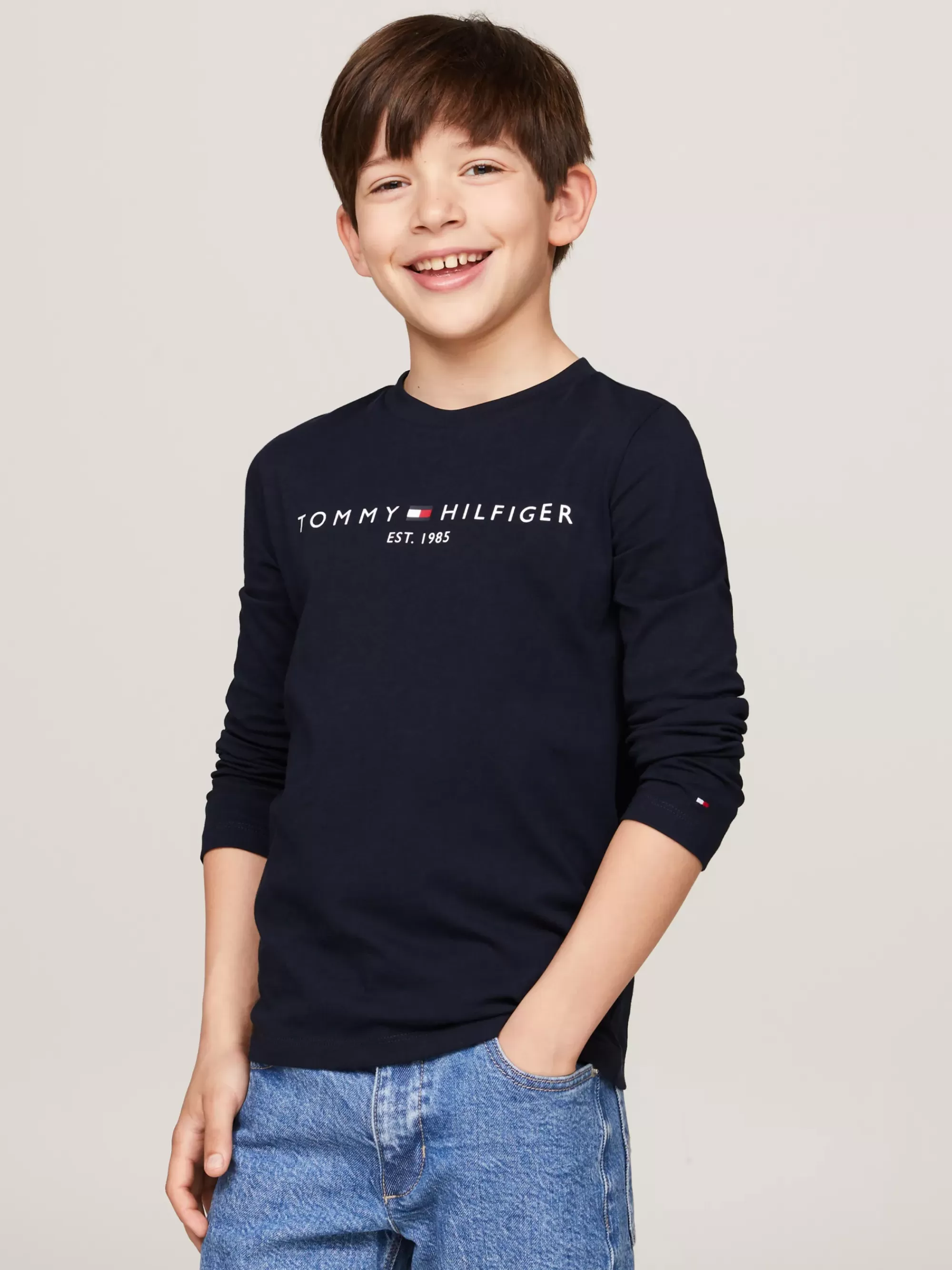 Tops & T-Shirts | T-Shirts & Polo's*Tommy Hilfiger Longsleeve T-shirt Met Logoprint DESERT SKY