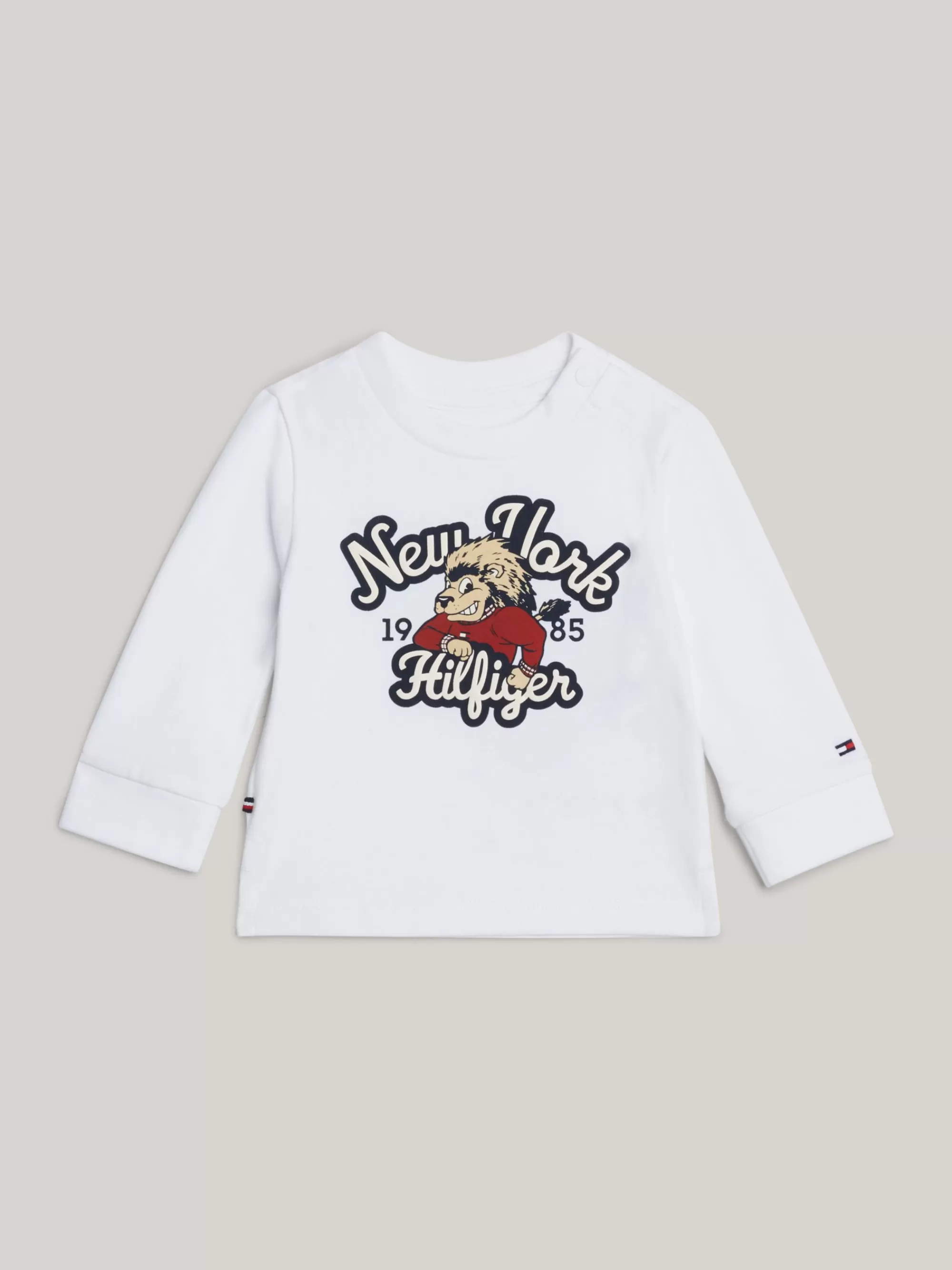 Meisjes | Jongens*Tommy Hilfiger Longsleeve T-shirt Met Logoprint WHITE