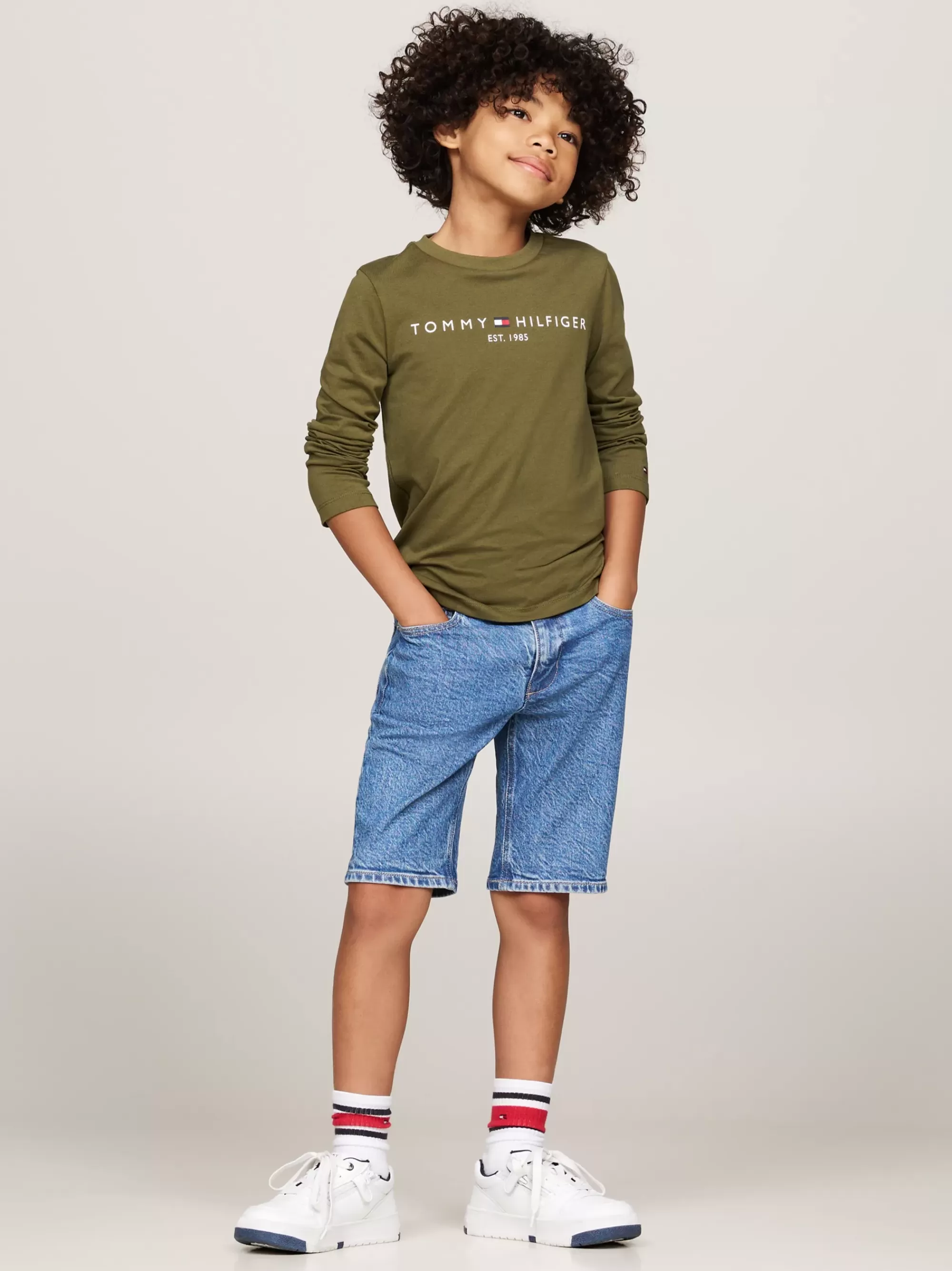 Tops & T-Shirts | T-Shirts & Polo's*Tommy Hilfiger Longsleeve T-shirt Met Logoprint UTILITY OLIVE