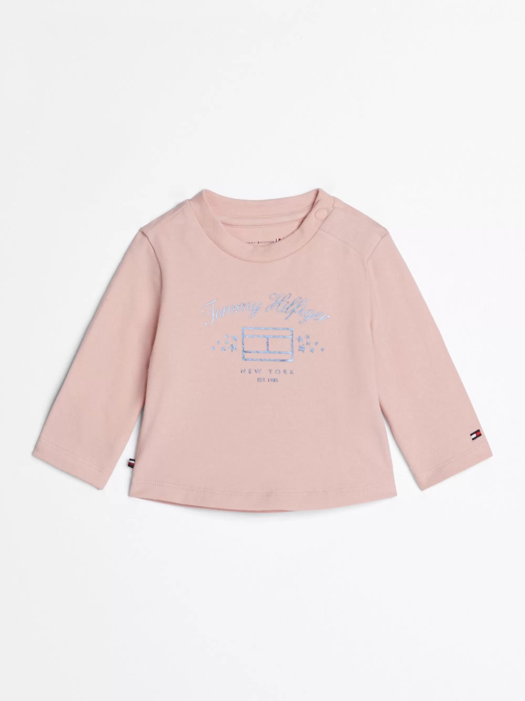 Meisjes | Jongens*Tommy Hilfiger Longsleeve T-shirt Met Metallic Logo SOFT ROSE