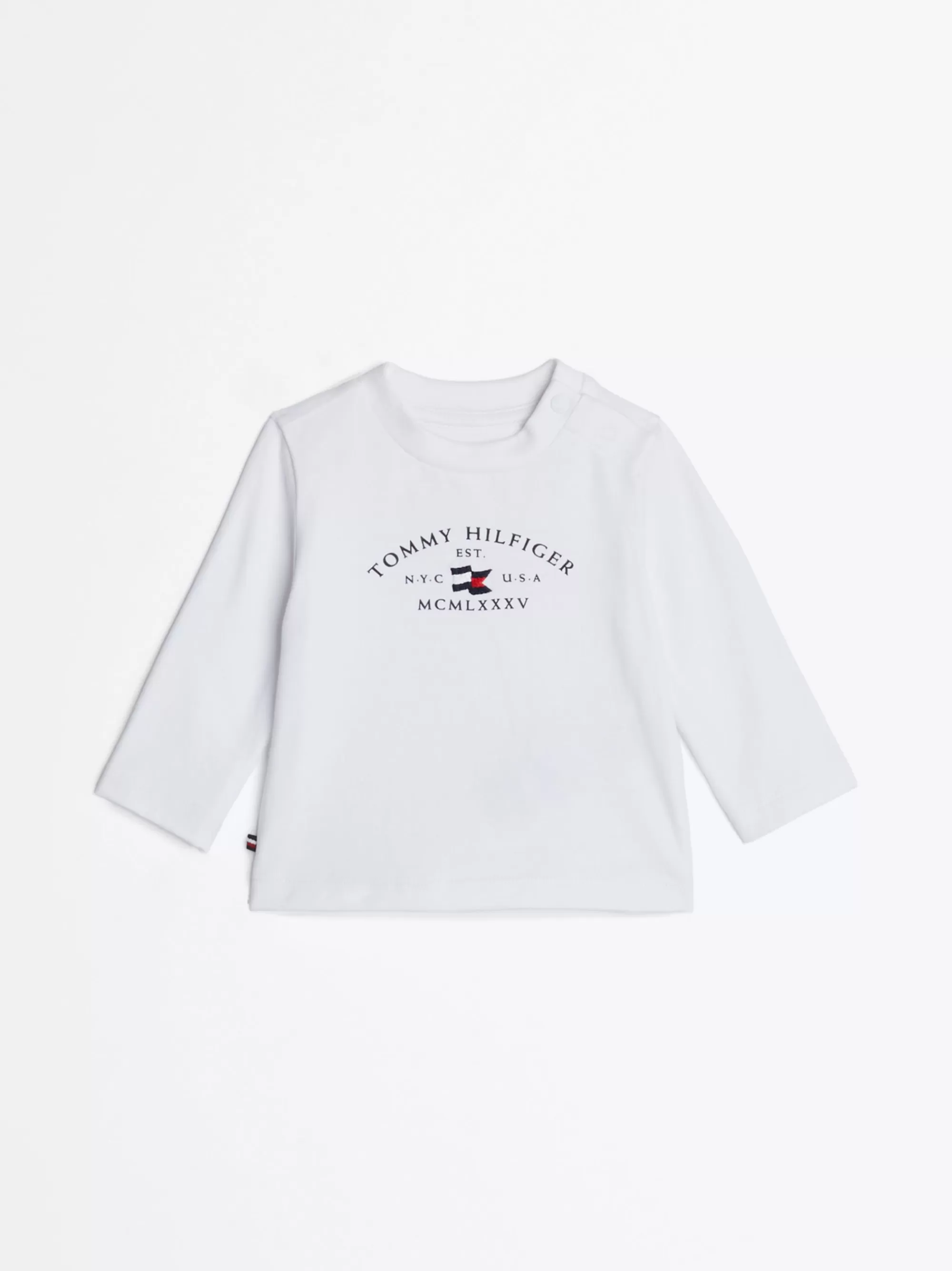 Meisjes | Jongens*Tommy Hilfiger Longsleeve T-shirt Met Ronde Hals WHITE