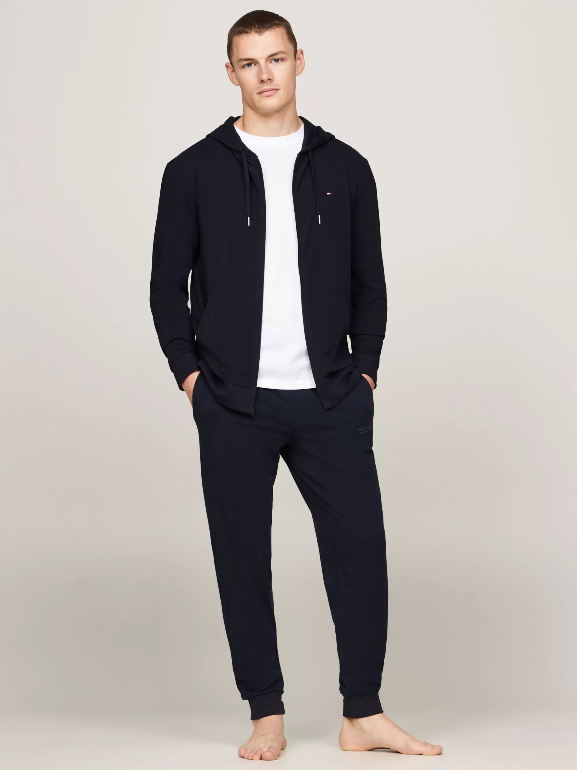 Loungewear*Tommy Hilfiger Lounge-hoodie Met Rits DESERT SKY
