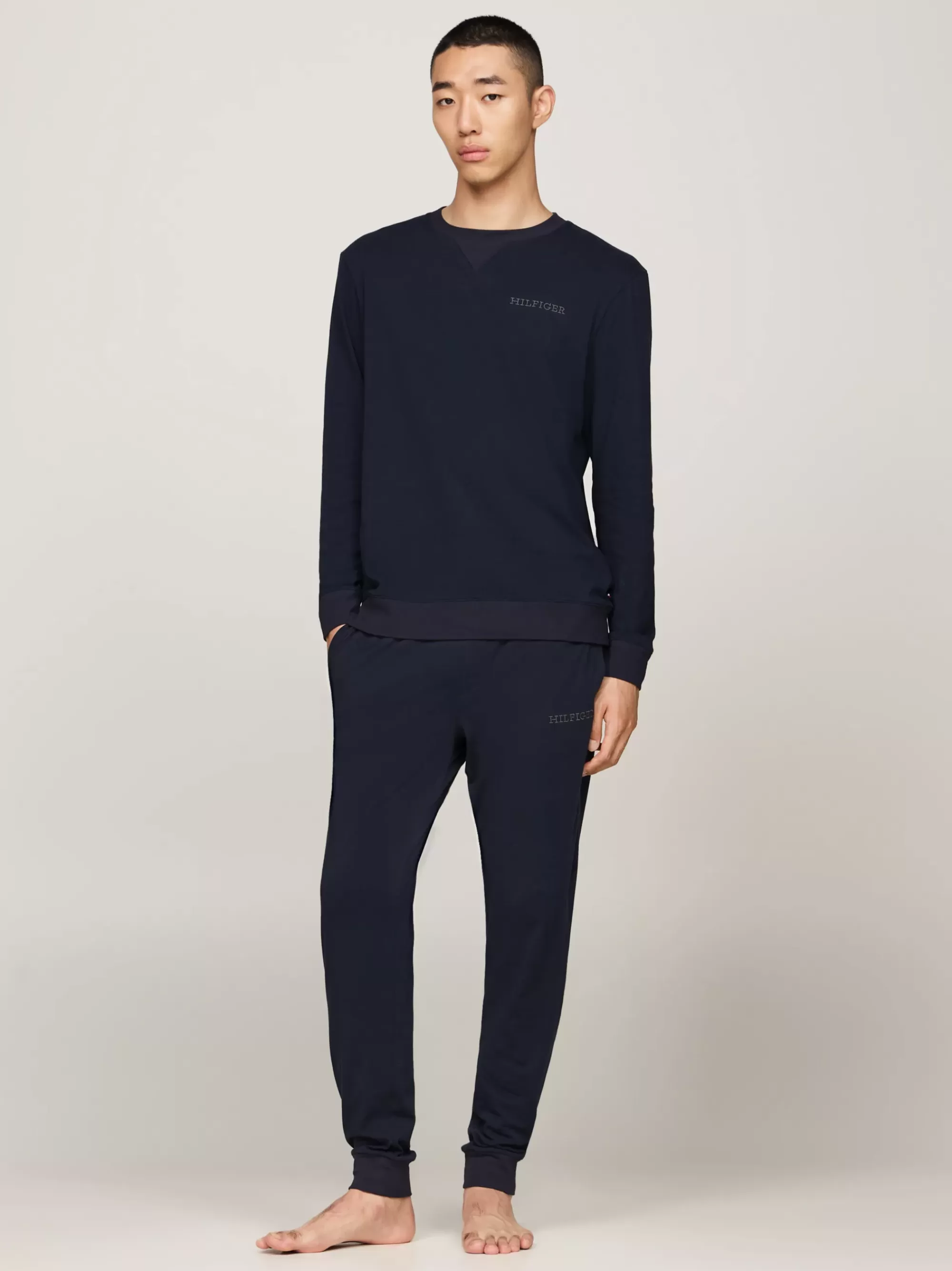 Loungewear*Tommy Hilfiger Loungesweatshirt Met Geborduurde Vlag DESERT SKY