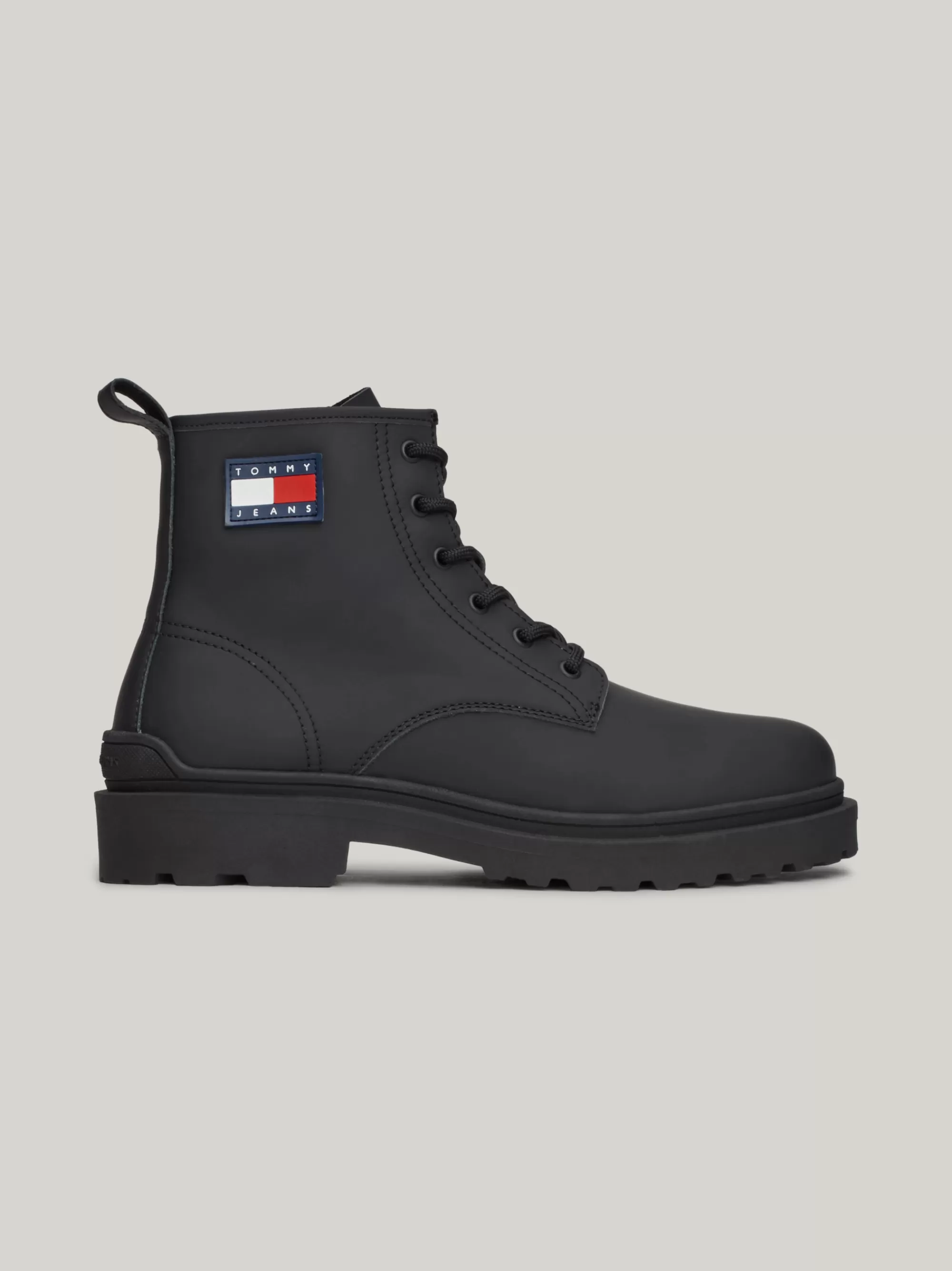 Veterboots | Laarzen*Tommy Hilfiger Matleren Veterlaars Met Profielzool BLACK