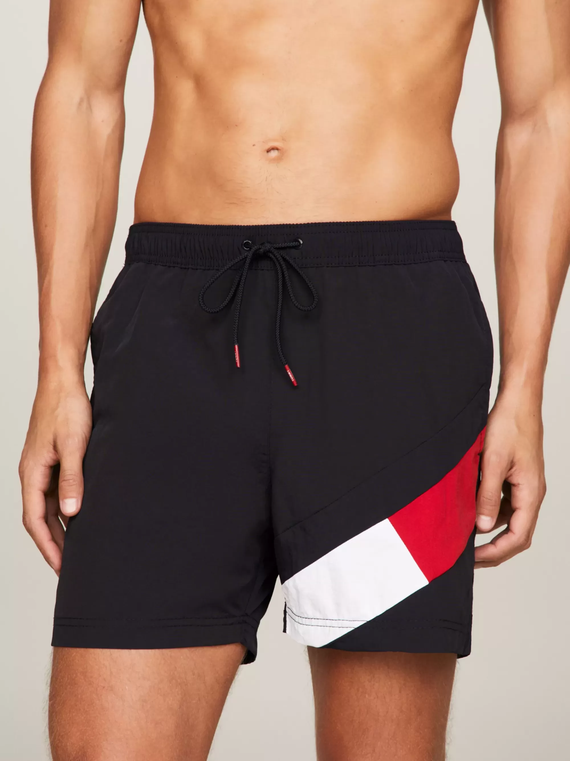Zwemkleding*Tommy Hilfiger Medium Lange Slim Fit Zwemshort Met Vlag DESERT SKY