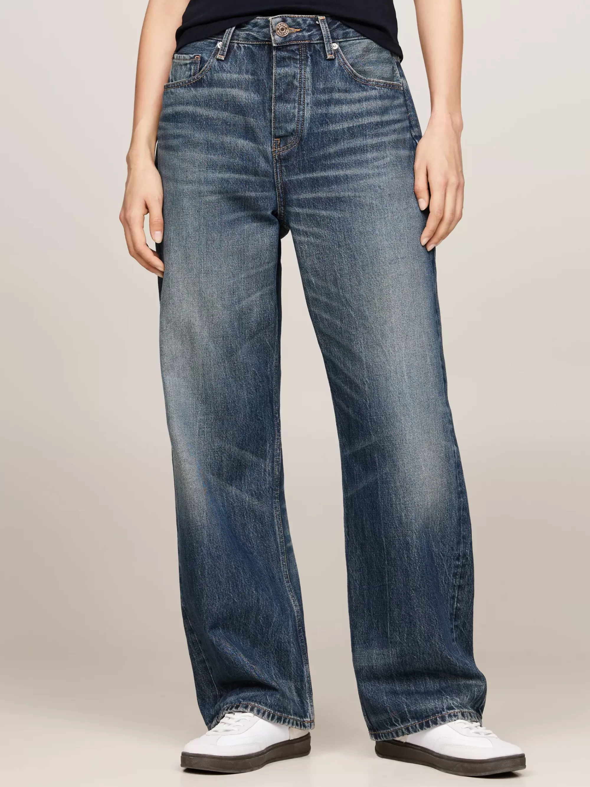 Jeans*Tommy Hilfiger Medium Rise Loose Jeans Met Rechte Broekspijpen KOA