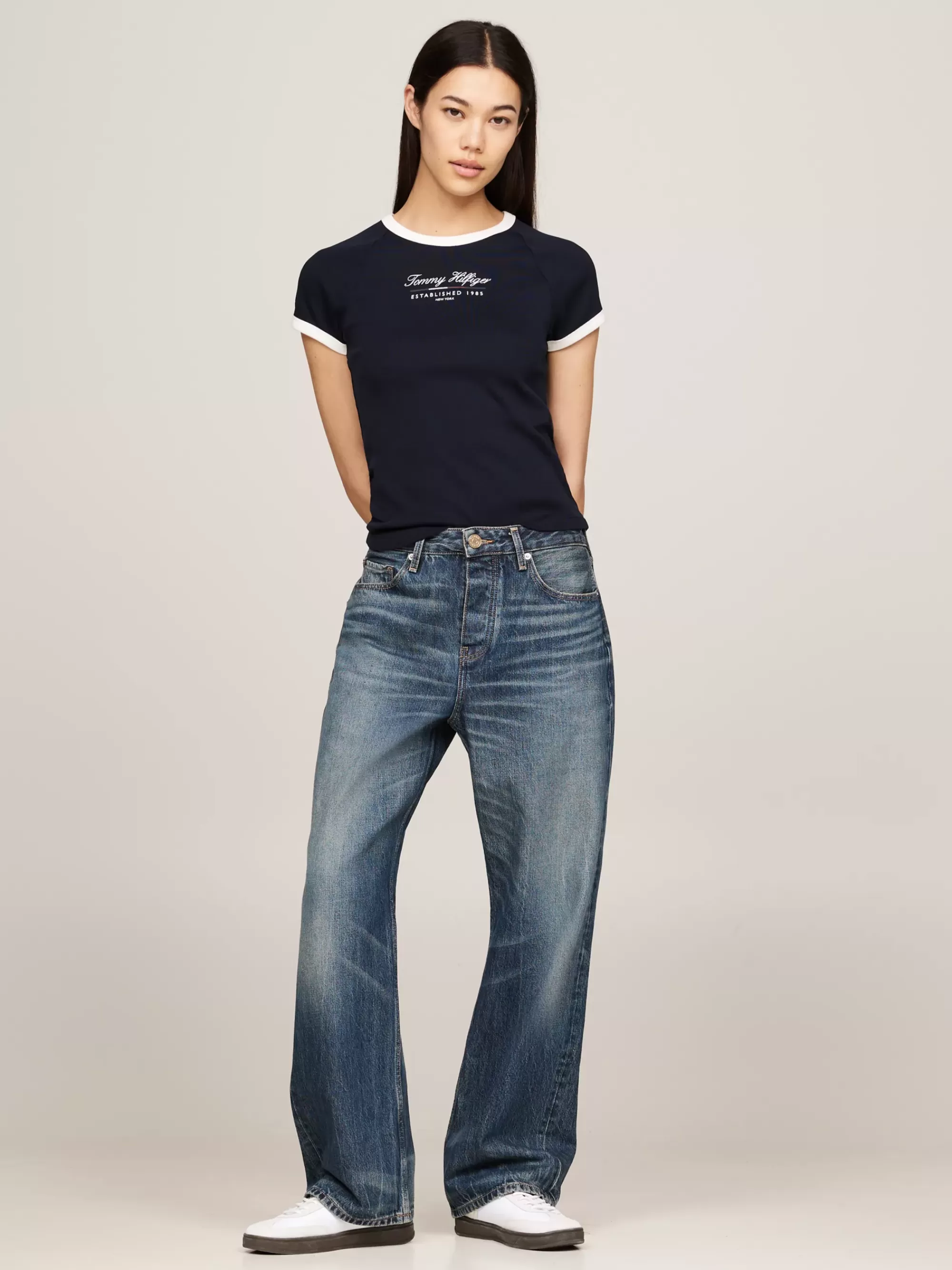 Jeans*Tommy Hilfiger Medium Rise Loose Jeans Met Rechte Broekspijpen KOA