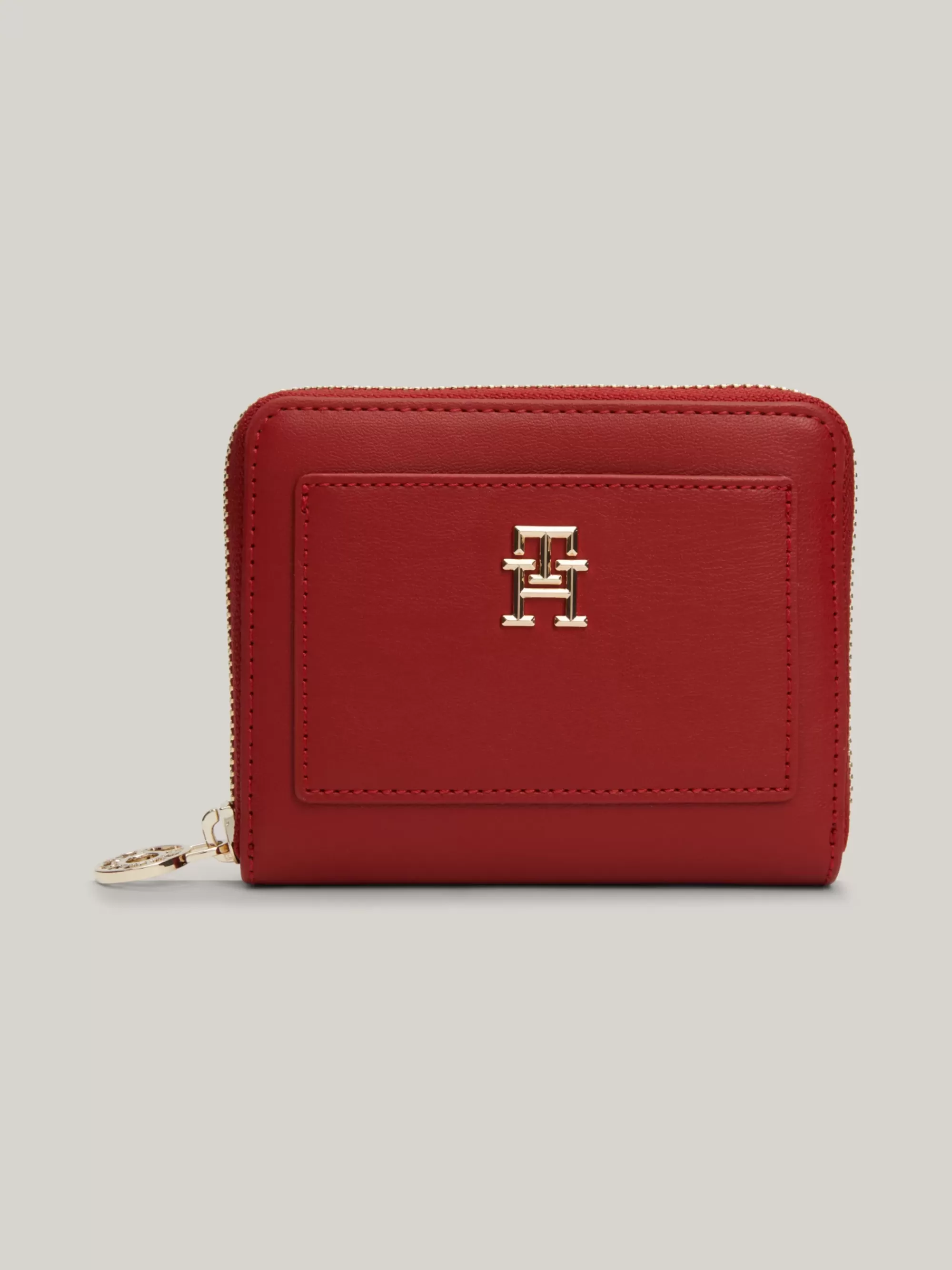 Portemonnees & Sleutelhangers*Tommy Hilfiger Medium Zip-around Portemonnee Met TH-monogram DARK MAGMA