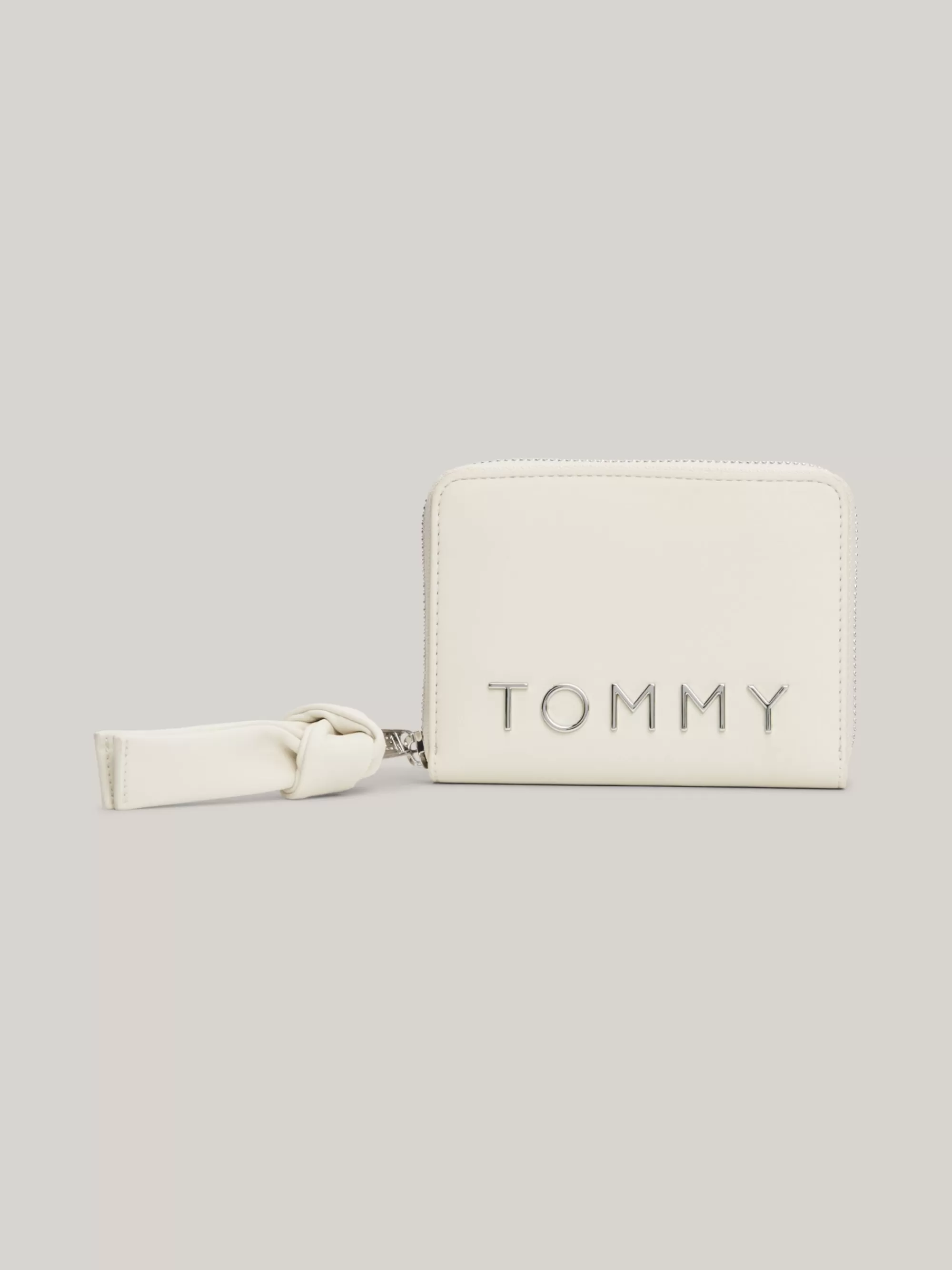 Portemonnees & Sleutelhangers*Tommy Hilfiger Medium Zip-around Portmonnee Met Metalen Logo NEWSPRINT