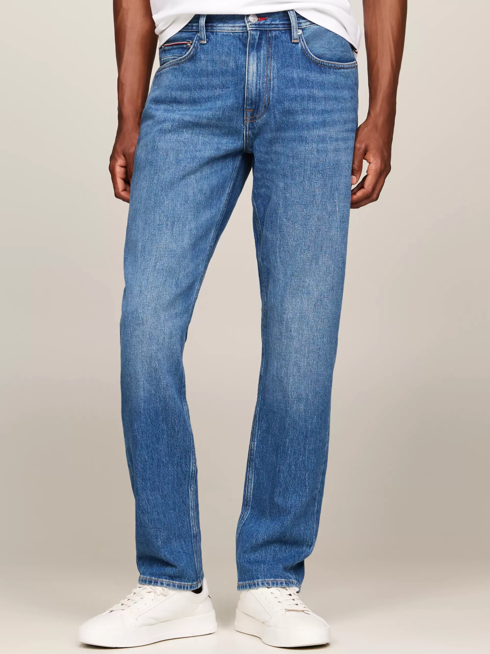 Jeans*Tommy Hilfiger Mercer Regular Straight Jeans Met Whiskers CARROL INDIGO