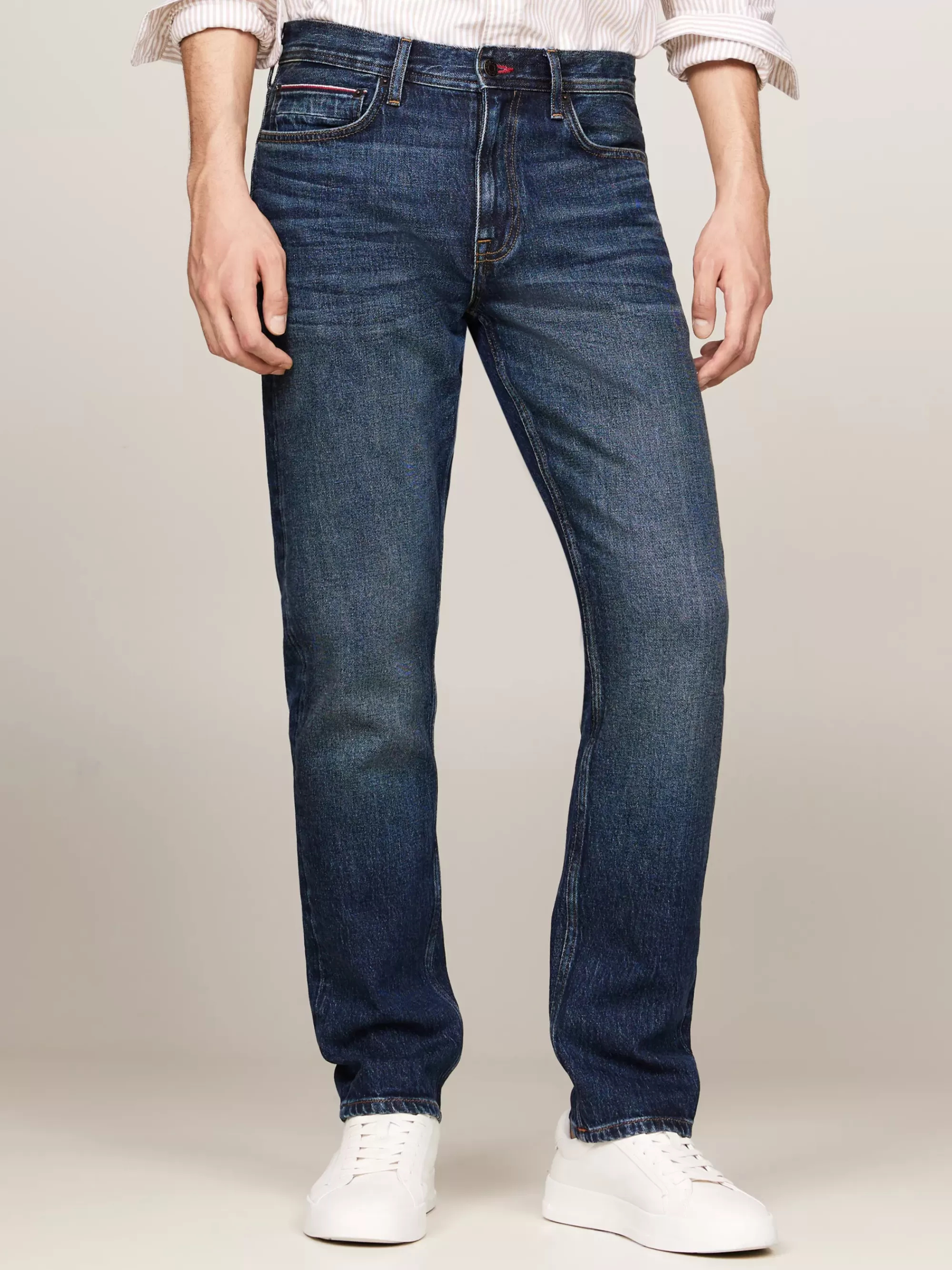 Jeans*Tommy Hilfiger Mercer Regular Whiskered Jeans BAXTER INDIGO