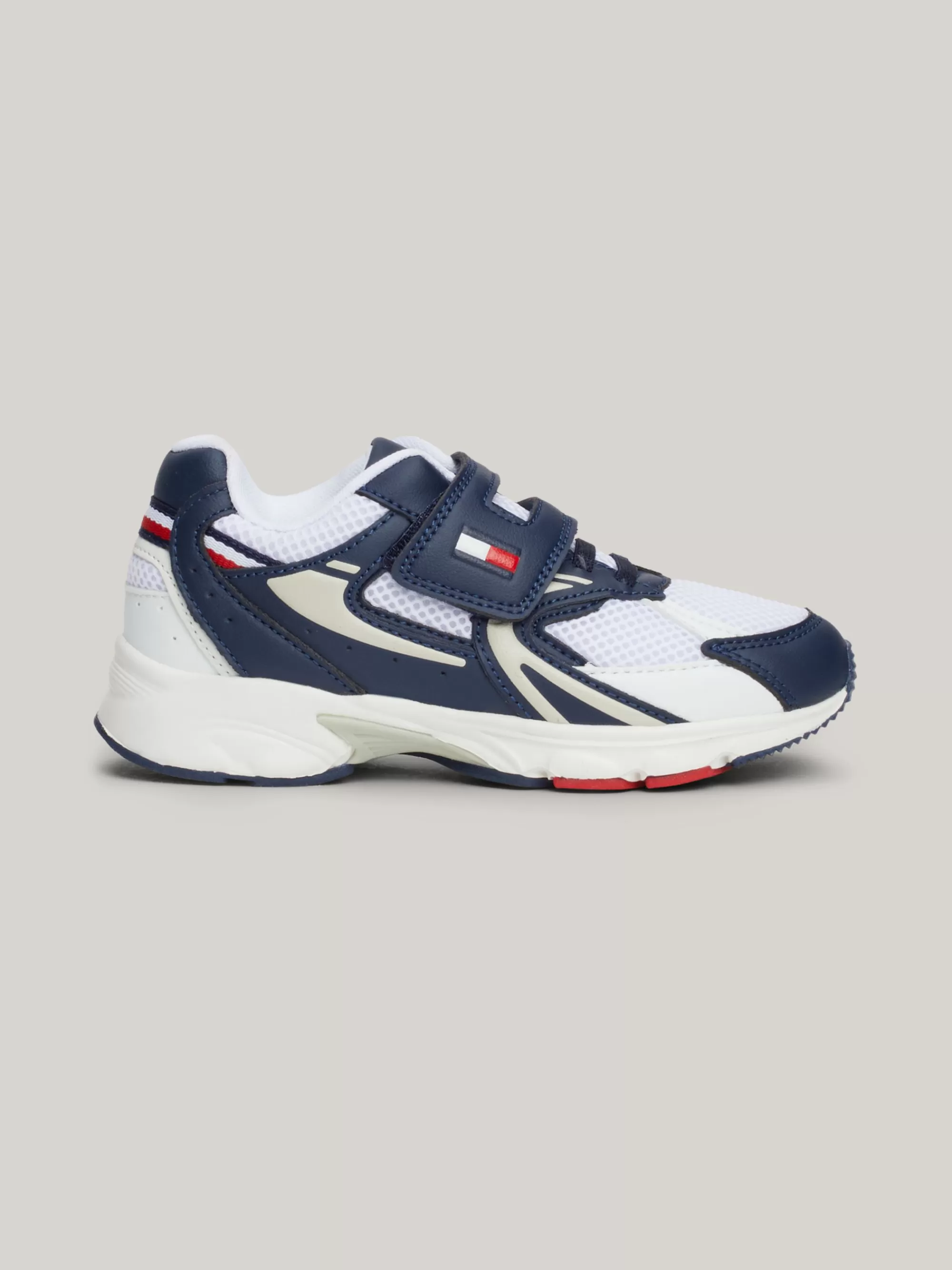 Schoenen & Accessoires*Tommy Hilfiger Mesh Colour-blocked Sneaker Met Klittenband BLUE / WHITE